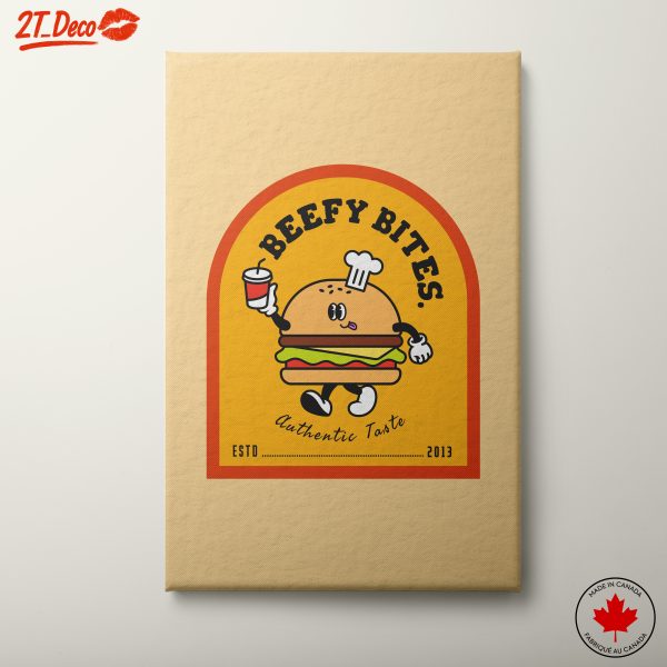 Playful Cartoon Hamburger Art