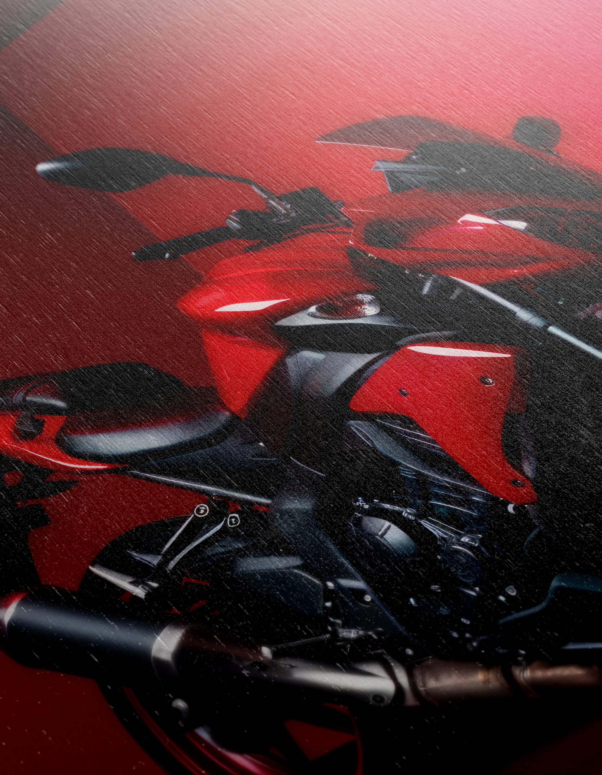 Stylish Red Motorcycle in Urban Setting - Image 12