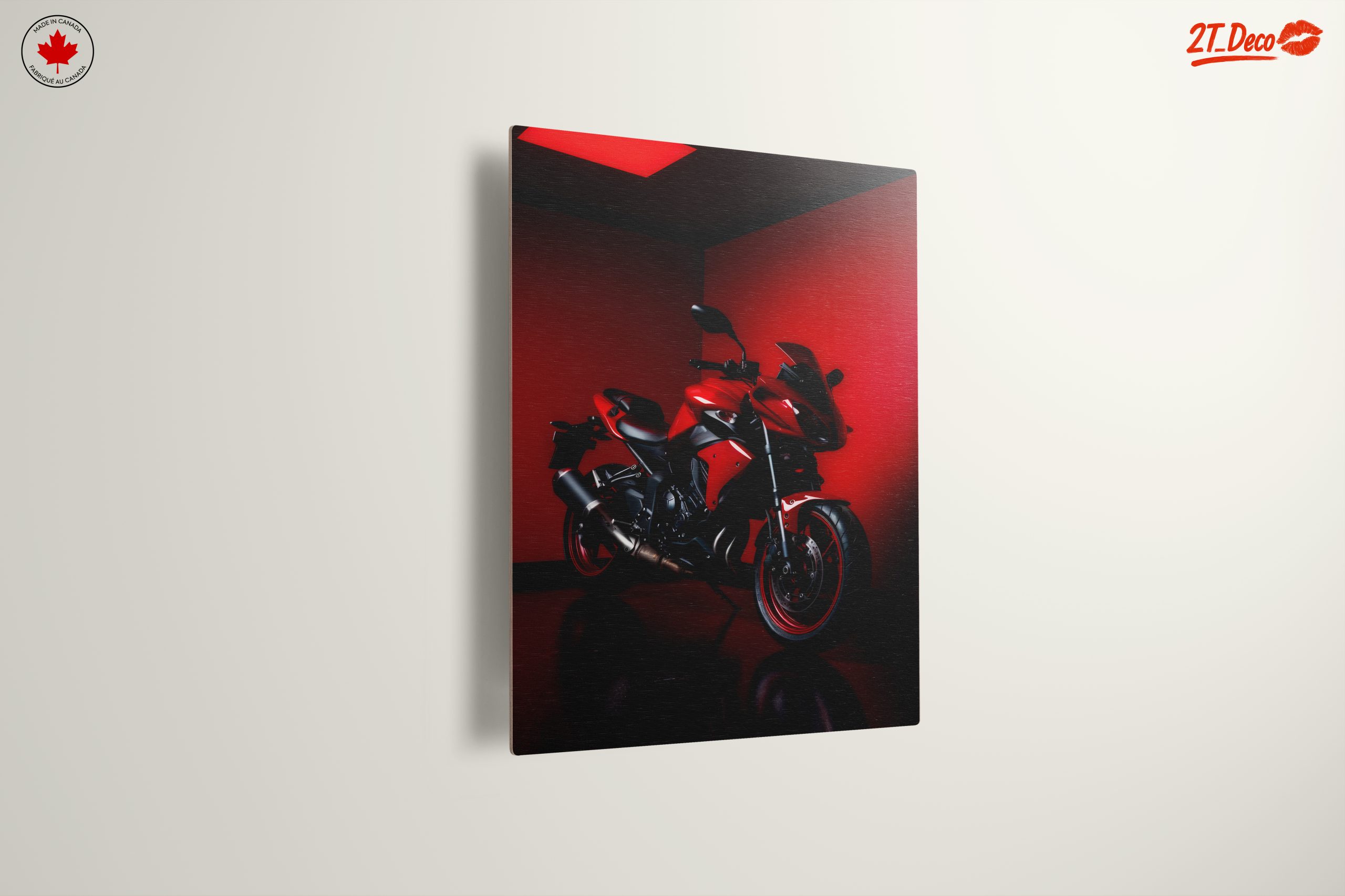 Stylish Red Motorcycle in Urban Setting - Image 13