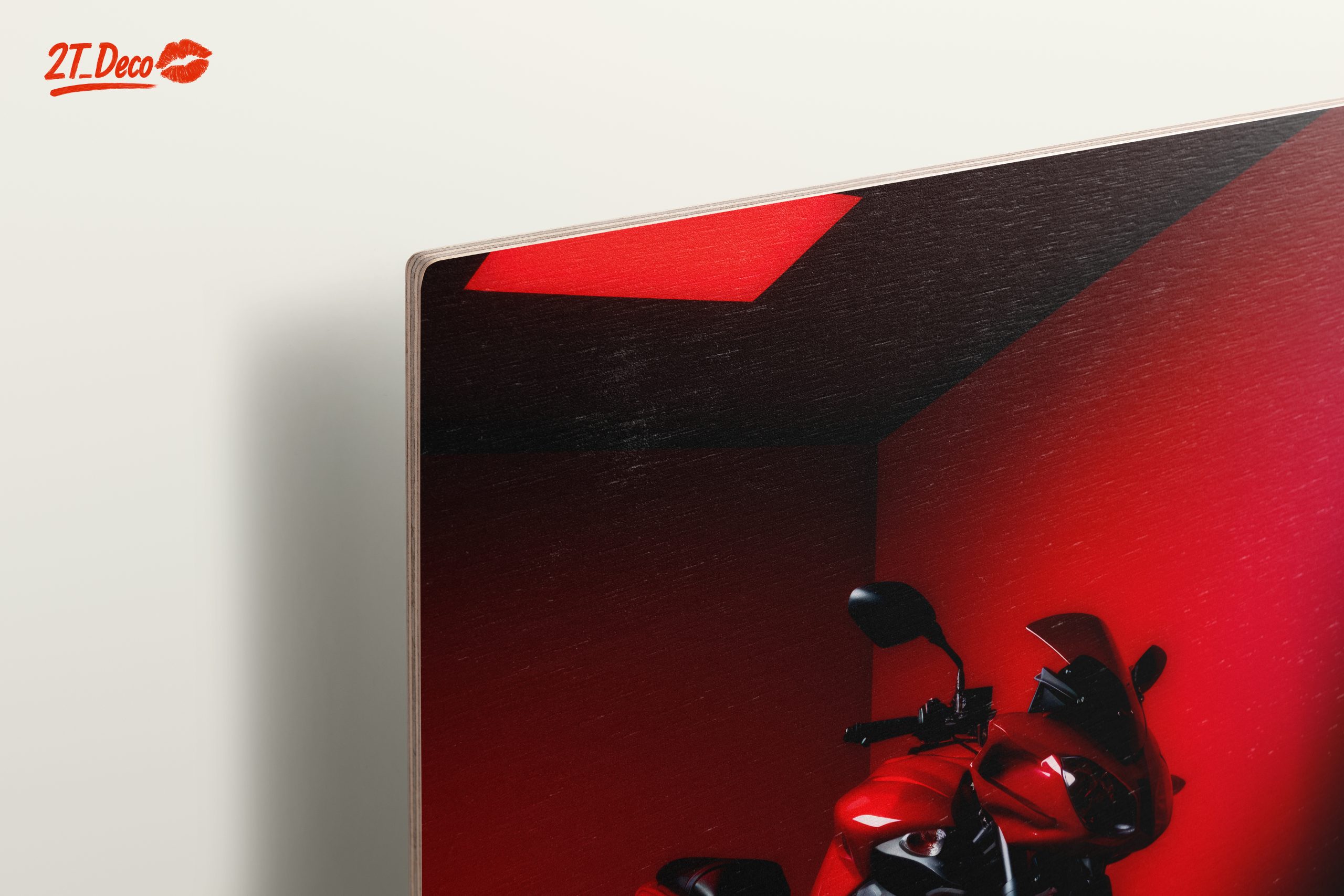 Stylish Red Motorcycle in Urban Setting - Image 15