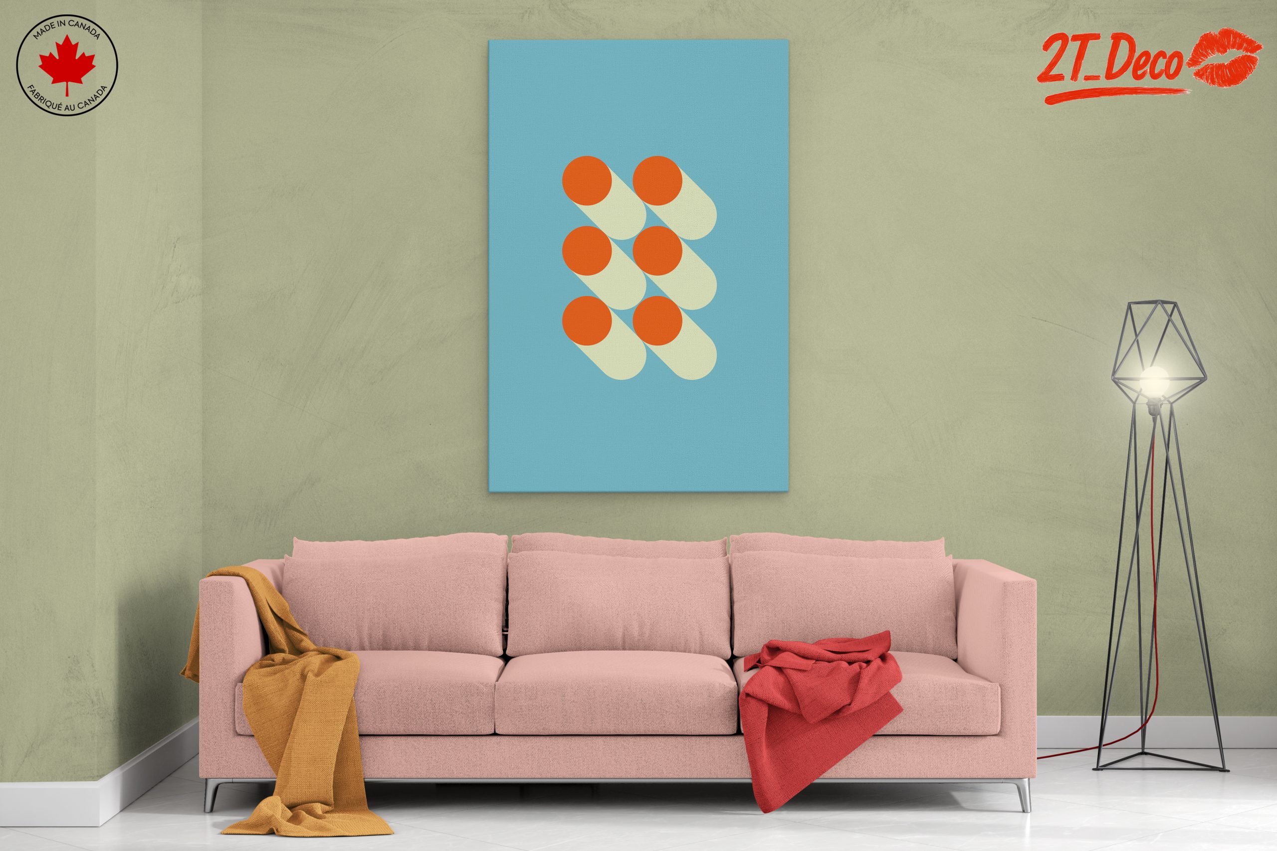 Abstract Geometric Pattern Wall Art - Image 2