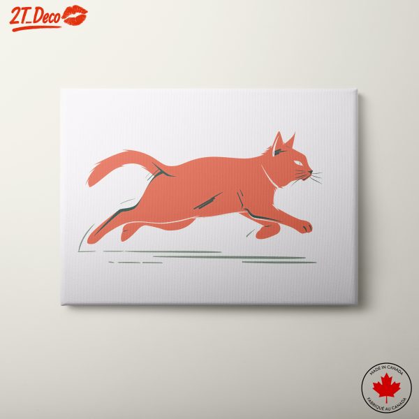 Playful Cat Illustration in Vibrant Colors