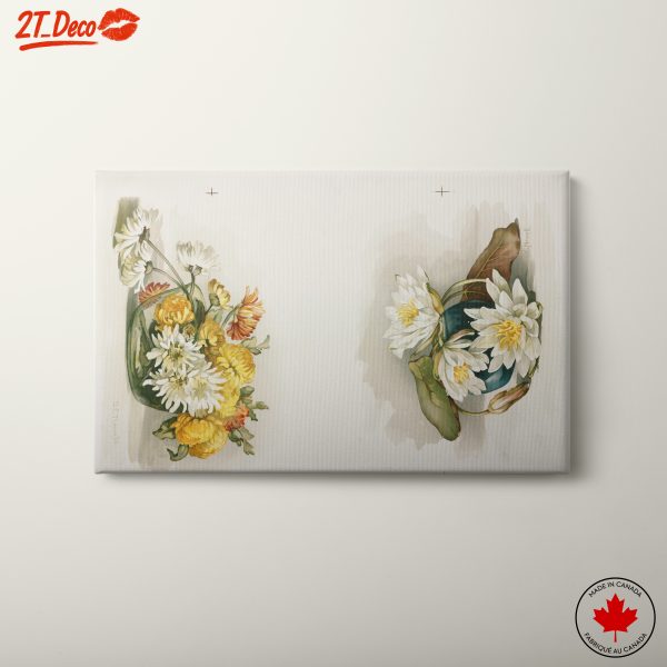 Vibrant Botanical Artwork Featuring Flowers