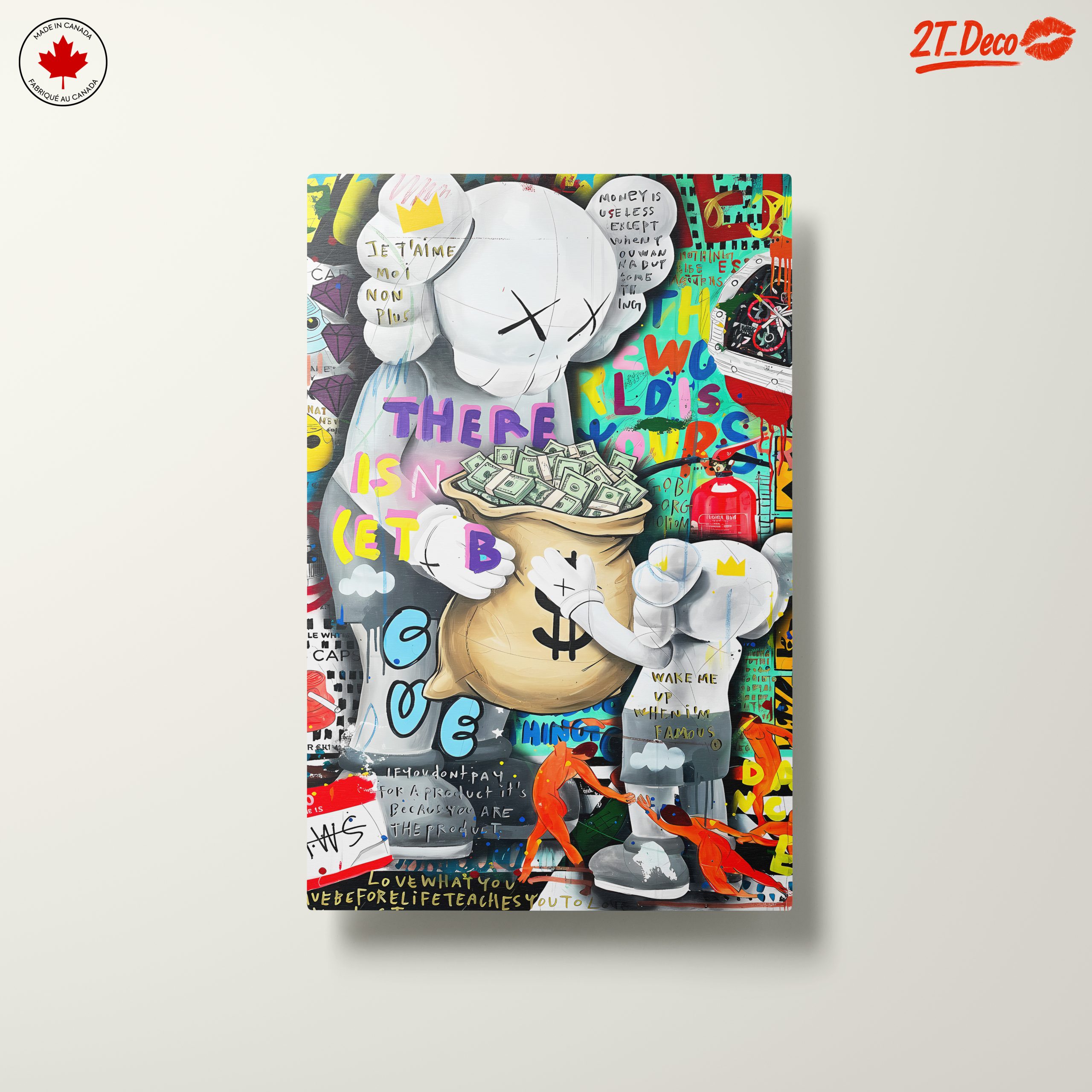 Stylized Kaws Character Art with Colorful Background - Image 10