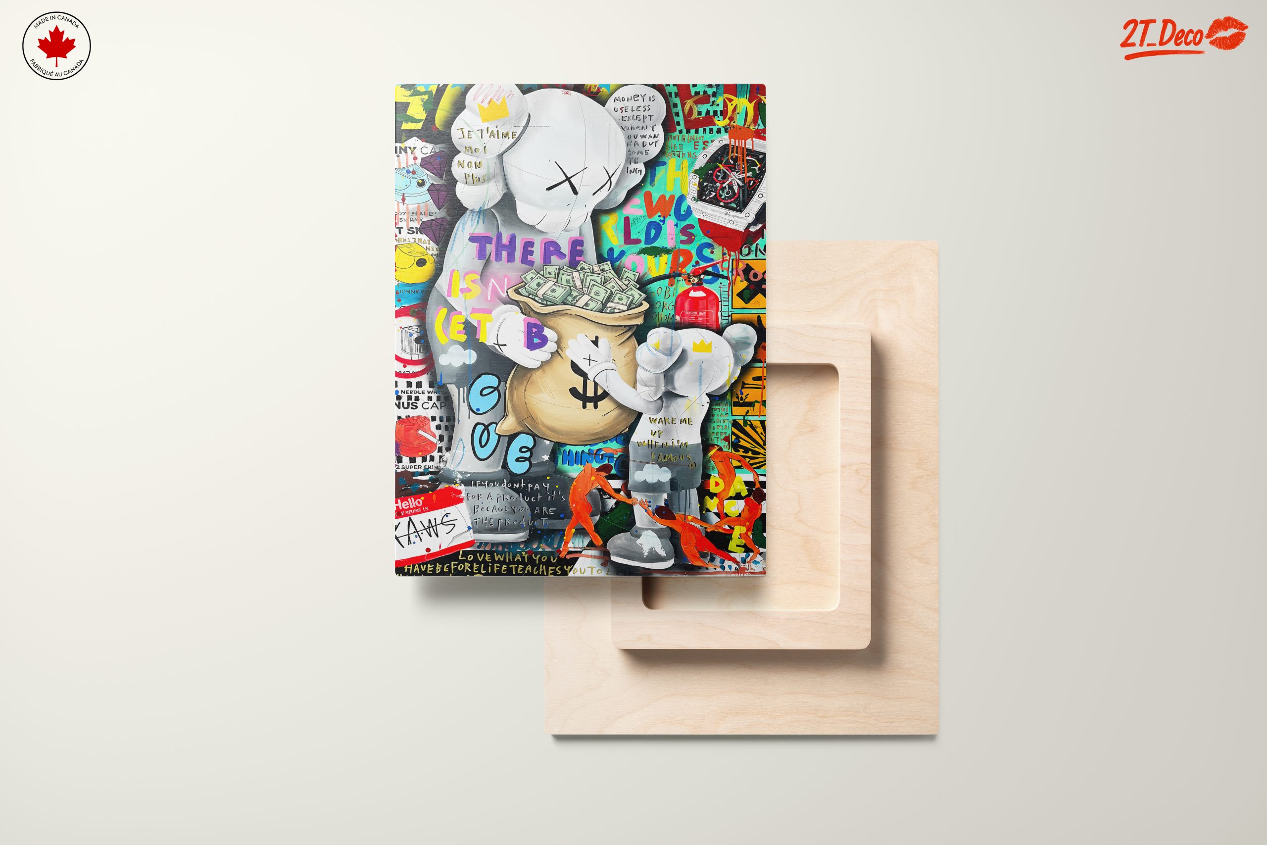 Stylized Kaws Character Art with Colorful Background - Image 11