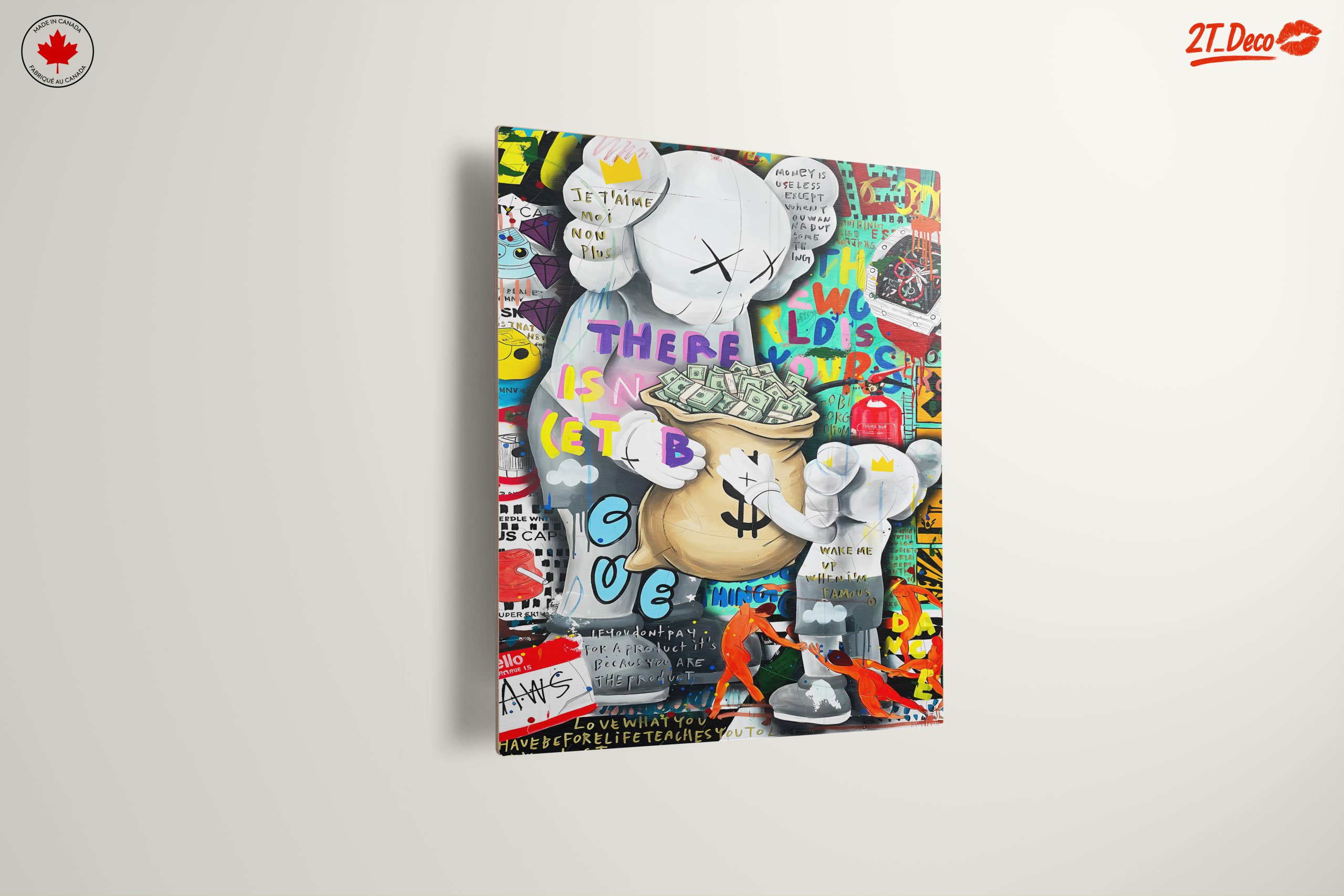 Stylized Kaws Character Art with Colorful Background - Image 13