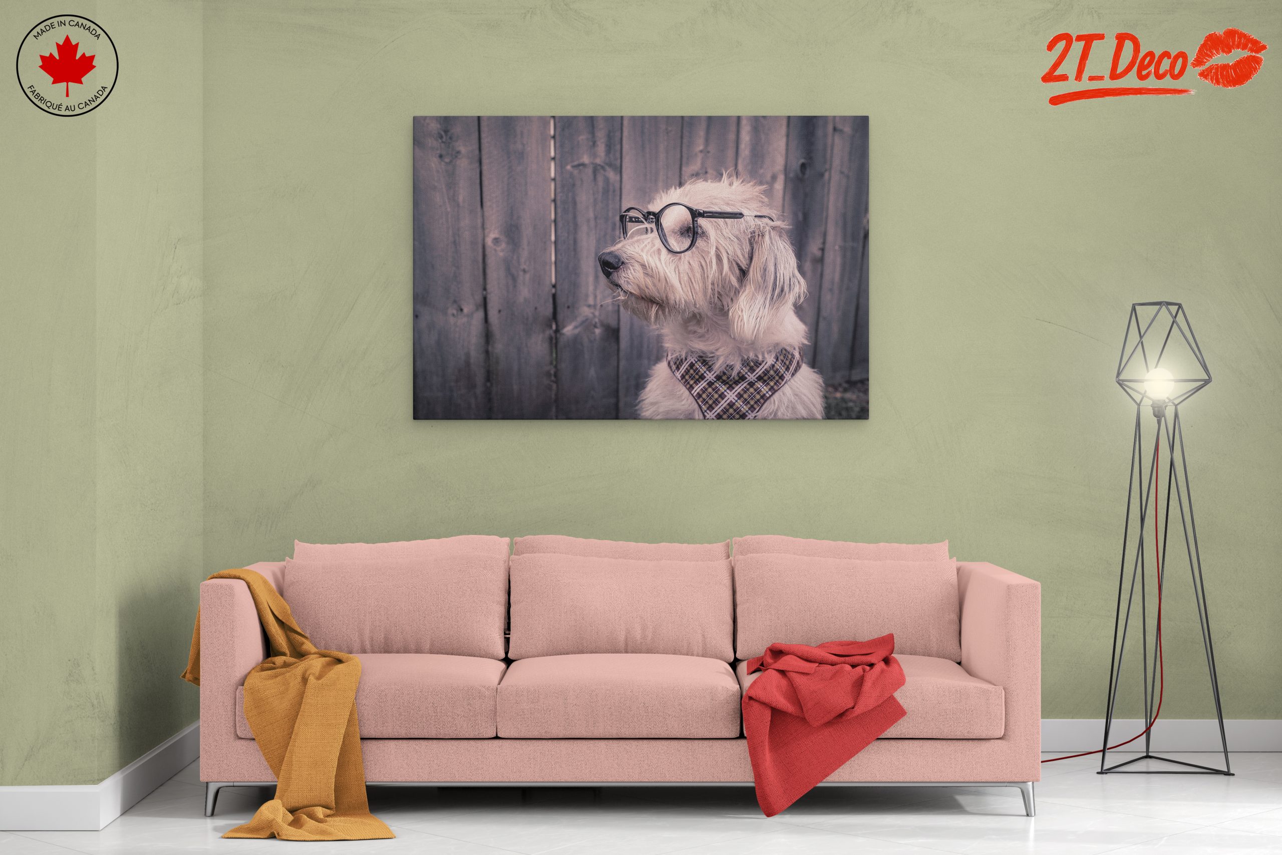 Quirky Dog Portrait with Glasses - Image 2