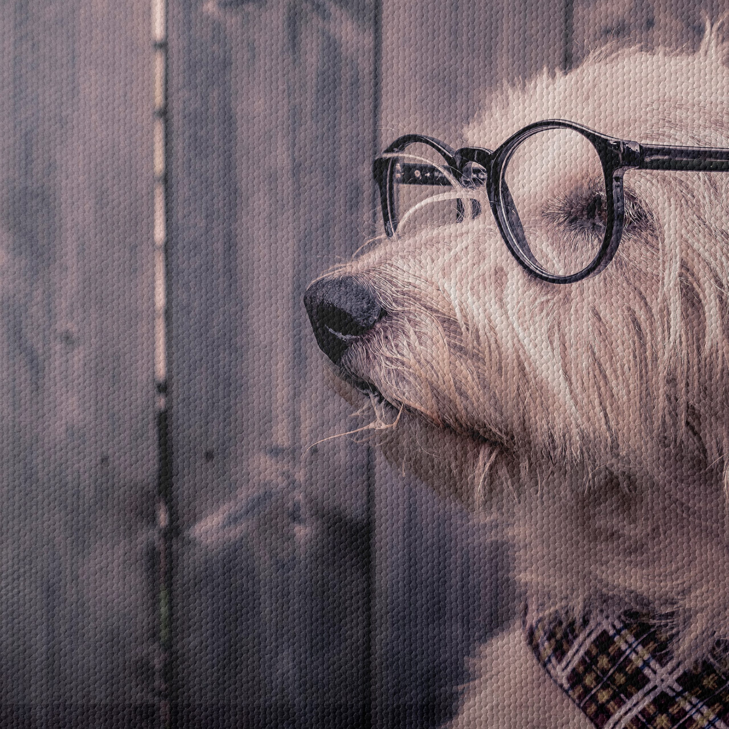 Quirky Dog Portrait with Glasses - Image 4