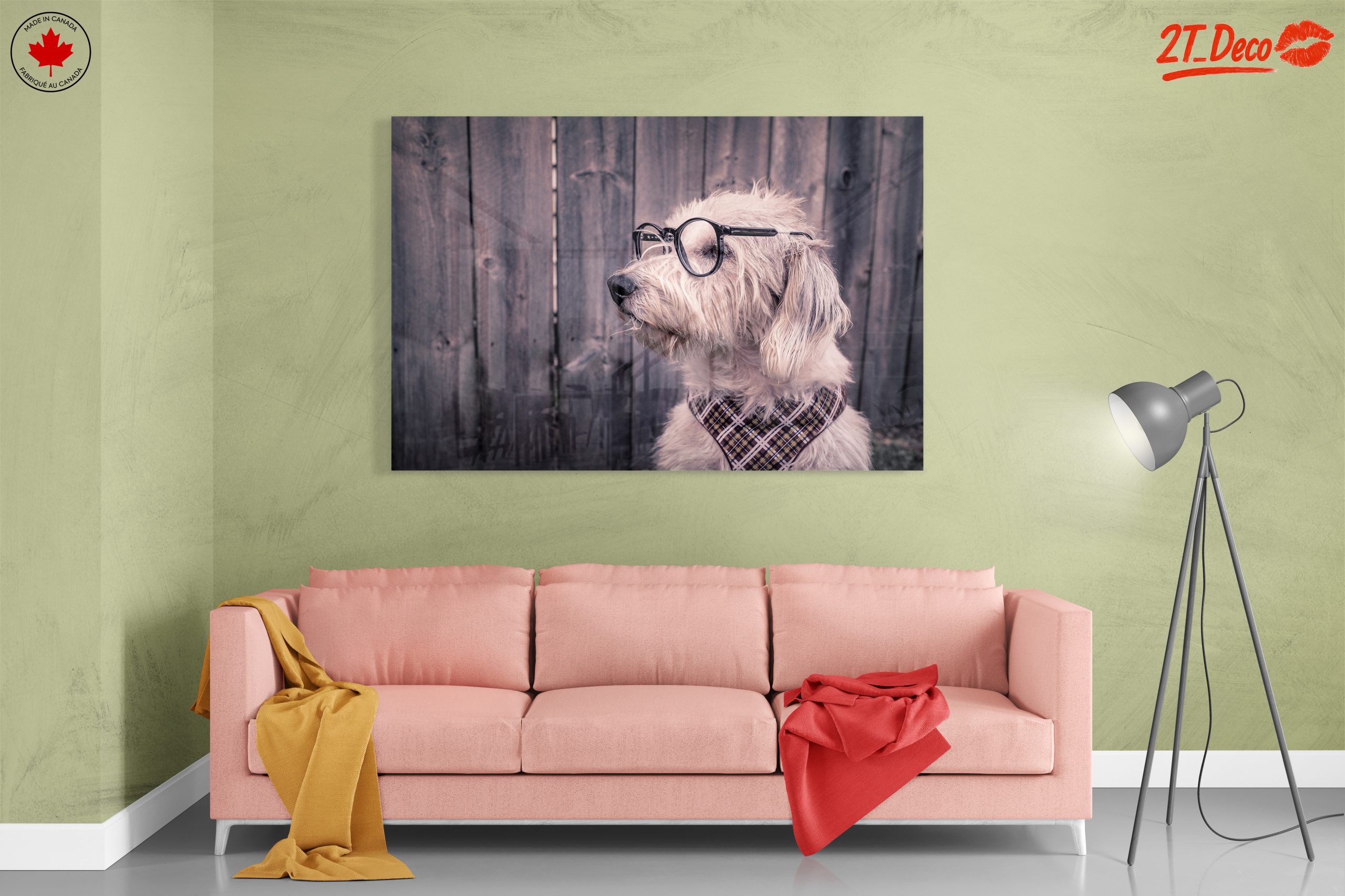 Quirky Dog Portrait with Glasses - Image 7
