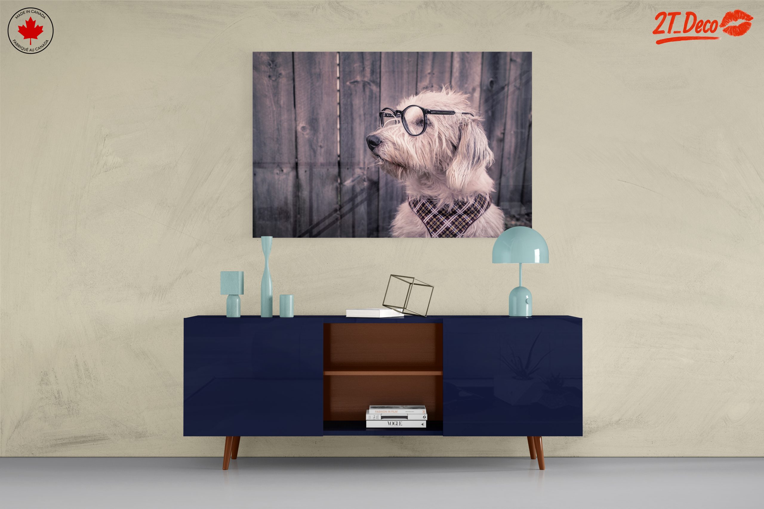 Quirky Dog Portrait with Glasses - Image 8