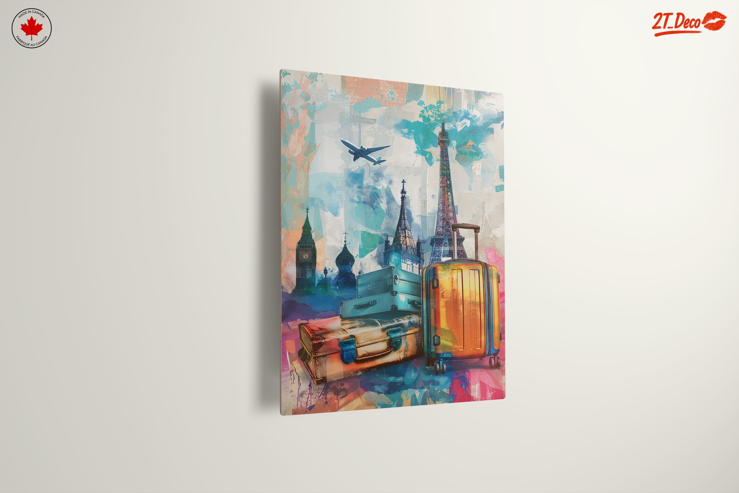 Vibrant Travel Art Featuring Iconic Landmarks - Image 13