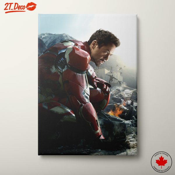 Iron Man in Action Scene Art
