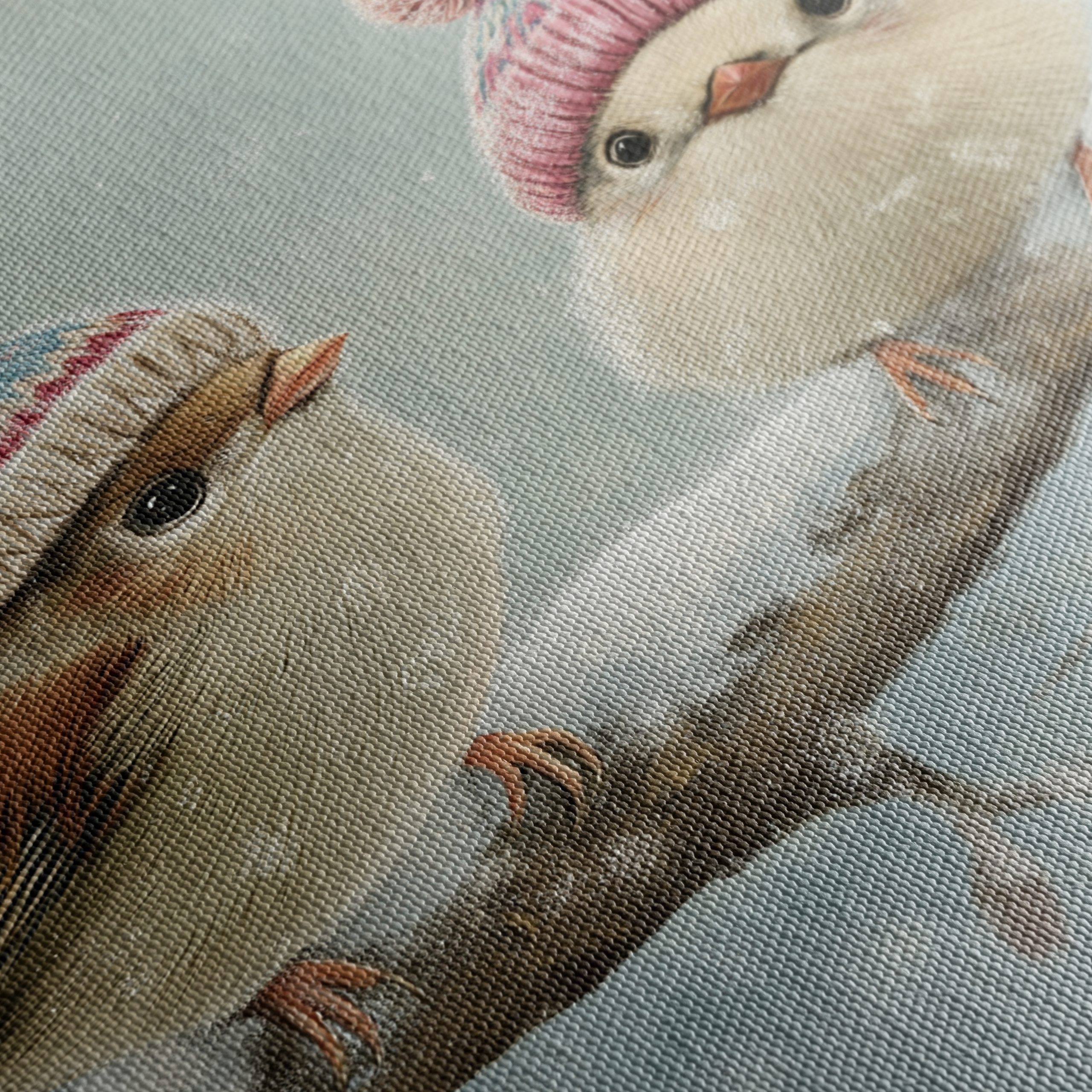 Three Charming Birds in Winter Hats - Image 5