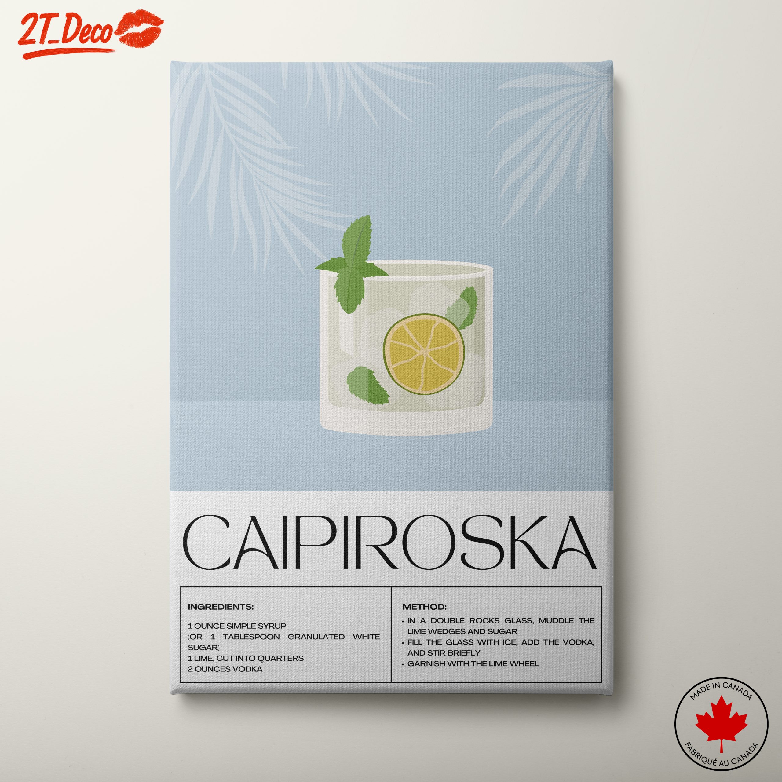 Caipiroska Cocktail Recipe Illustration