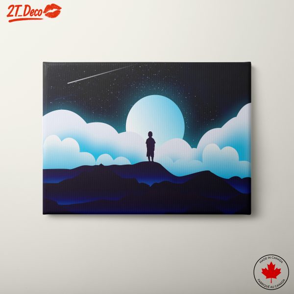 Child Silhouette Against Ethereal Landscape