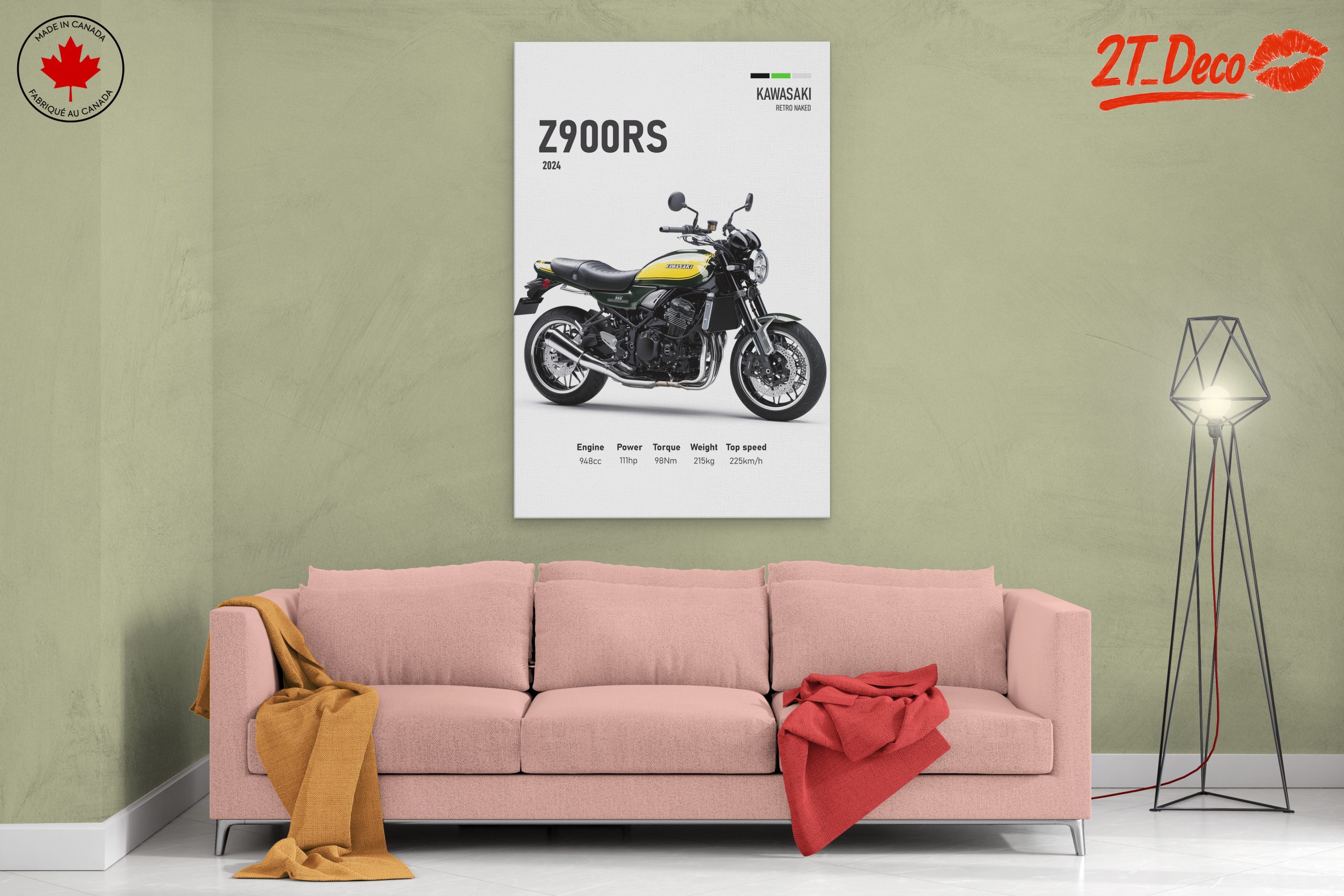 Kawasaki Z900RS 2024 Motorcycle Artwork - Image 2