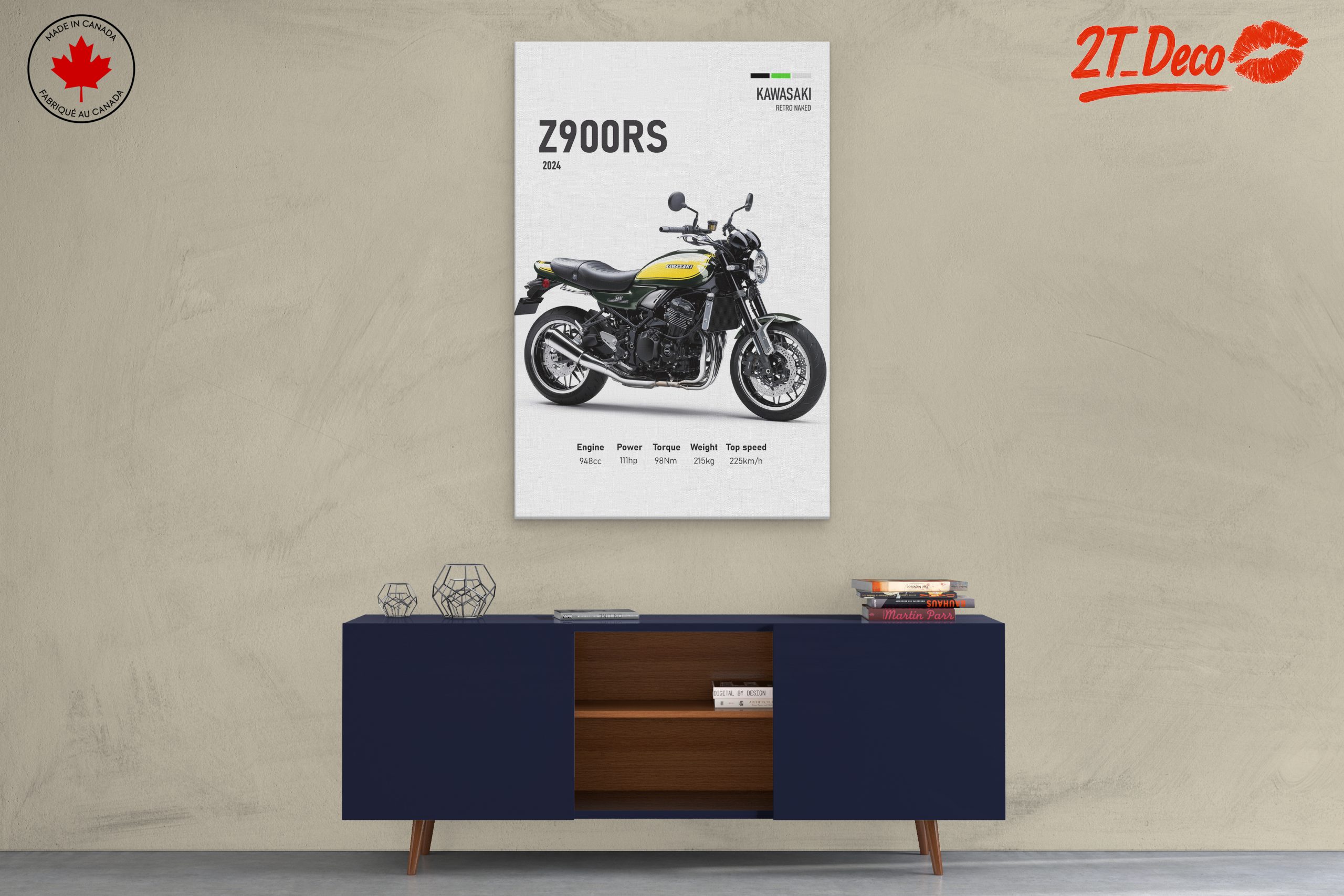 Kawasaki Z900RS 2024 Motorcycle Artwork - Image 3