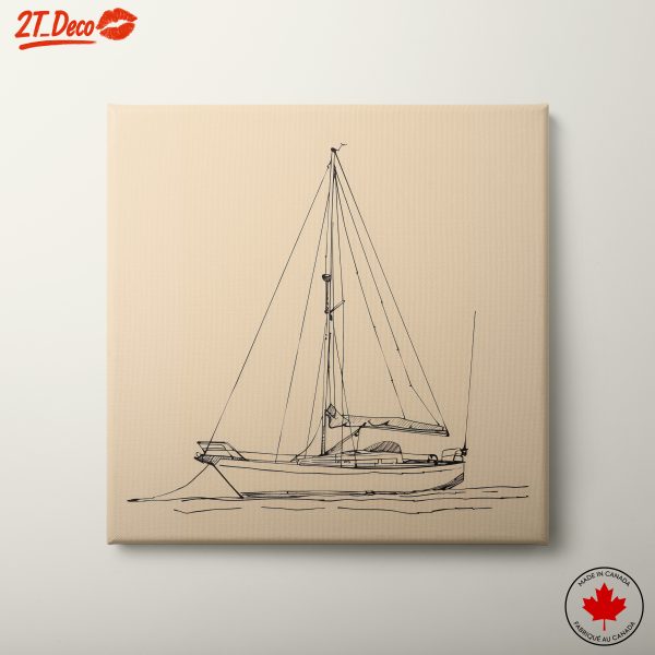 Elegant Sailboat Illustration on Soft Background