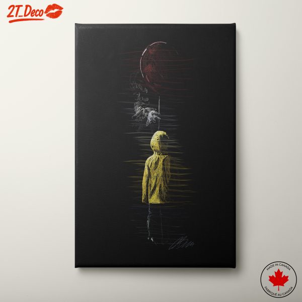 Whimsical Landscape with Yellow Raincoat