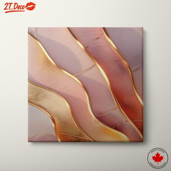 Elegant Abstract Waves with Gold Accents 2