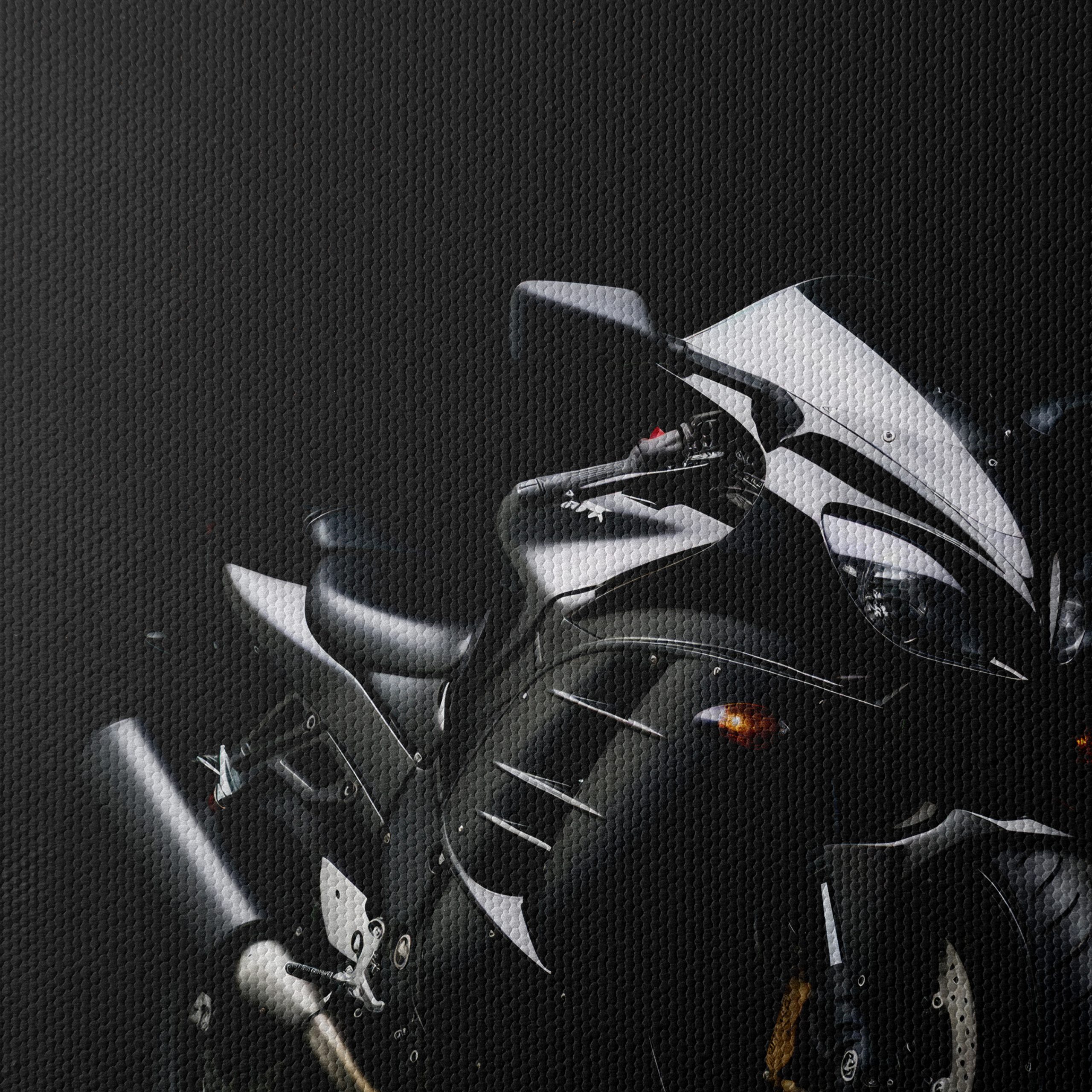 Sleek Black Motorcycle Art for Enthusiasts - Image 4