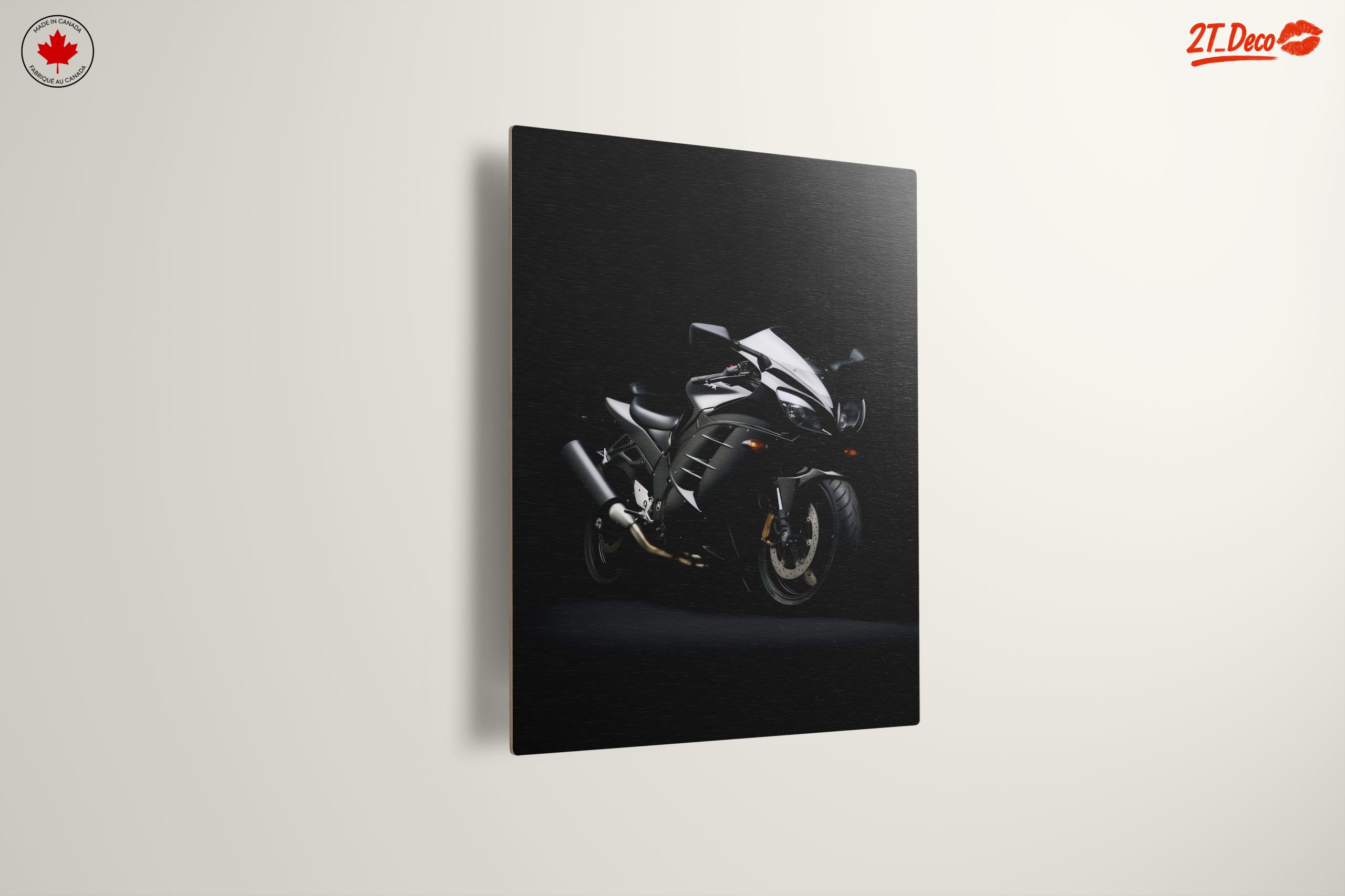 Sleek Black Motorcycle Art for Enthusiasts - Image 13