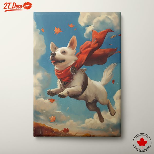 Playful Dog in a Red Scarf