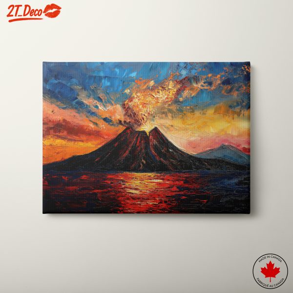 Abstract Volcano Landscape Art