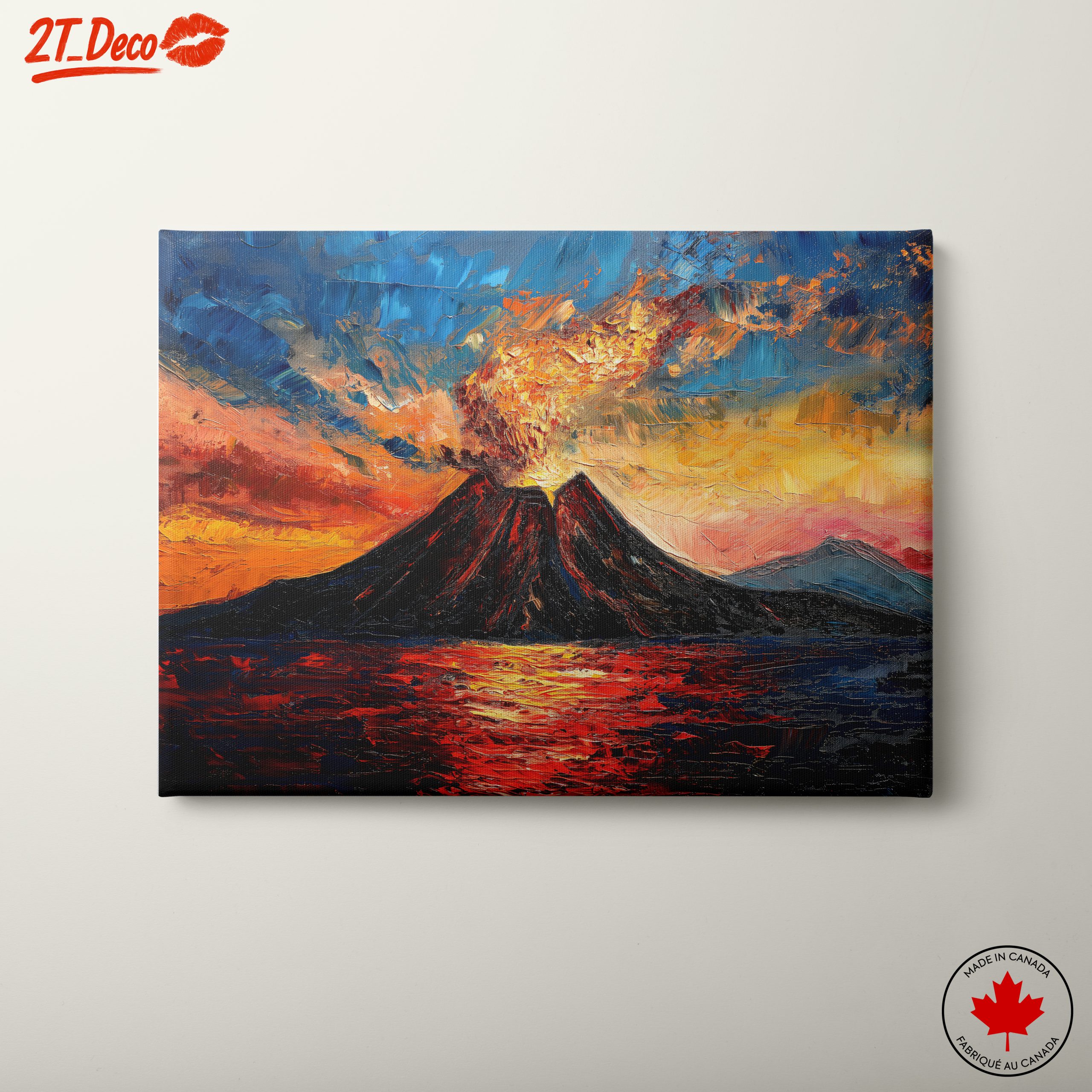 Abstract Volcano Landscape Art