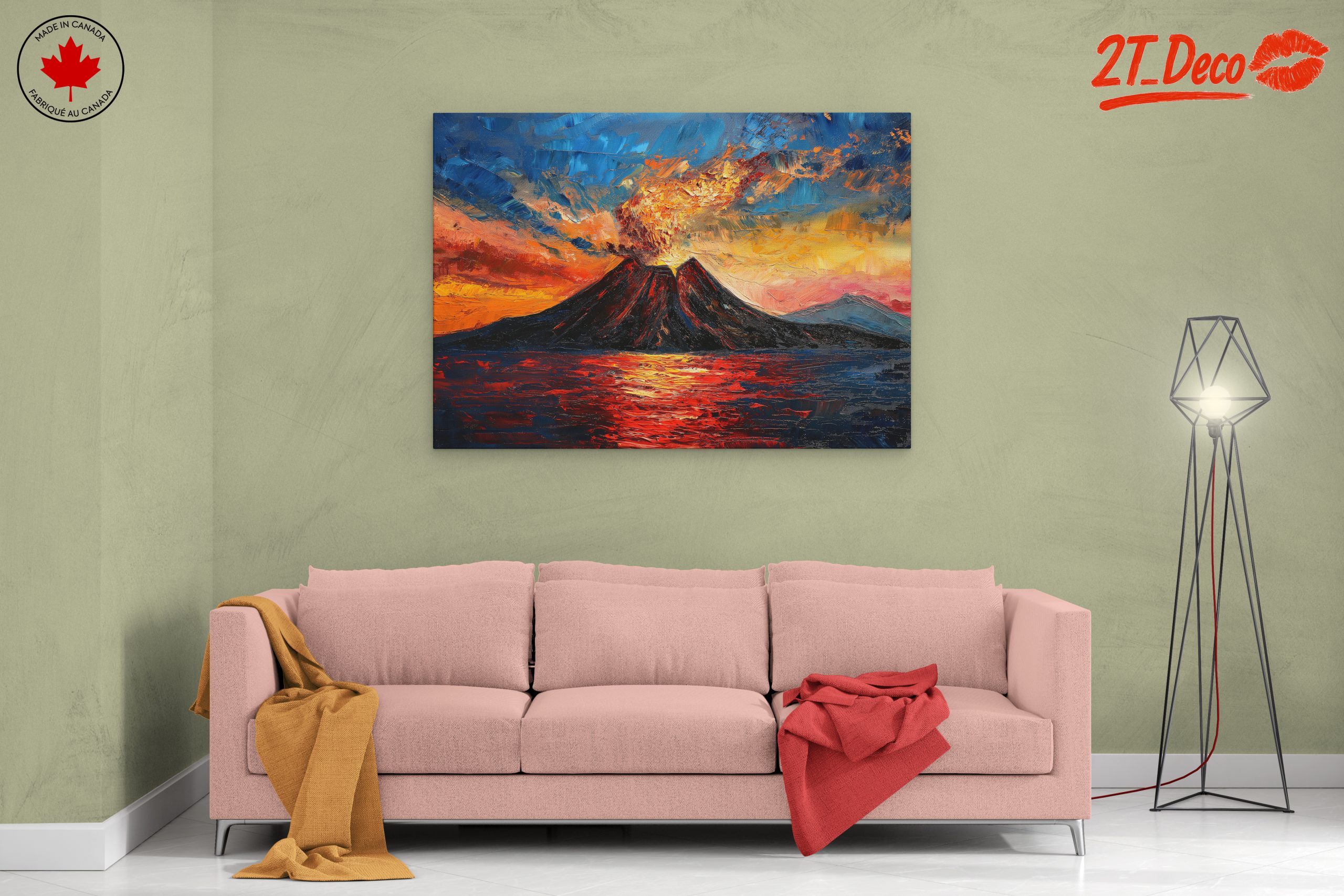 Abstract Volcano Landscape Art - Image 2
