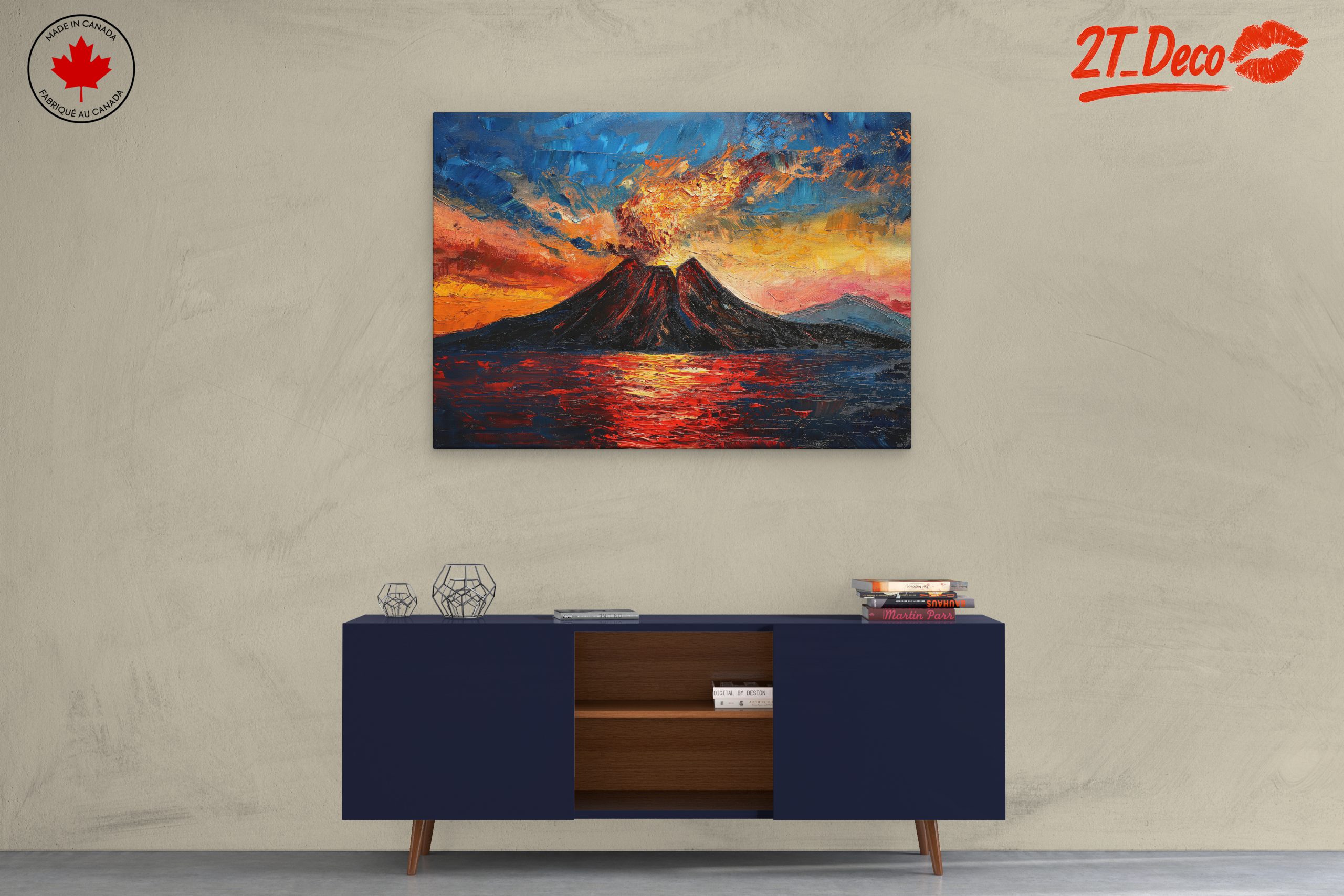 Abstract Volcano Landscape Art - Image 3