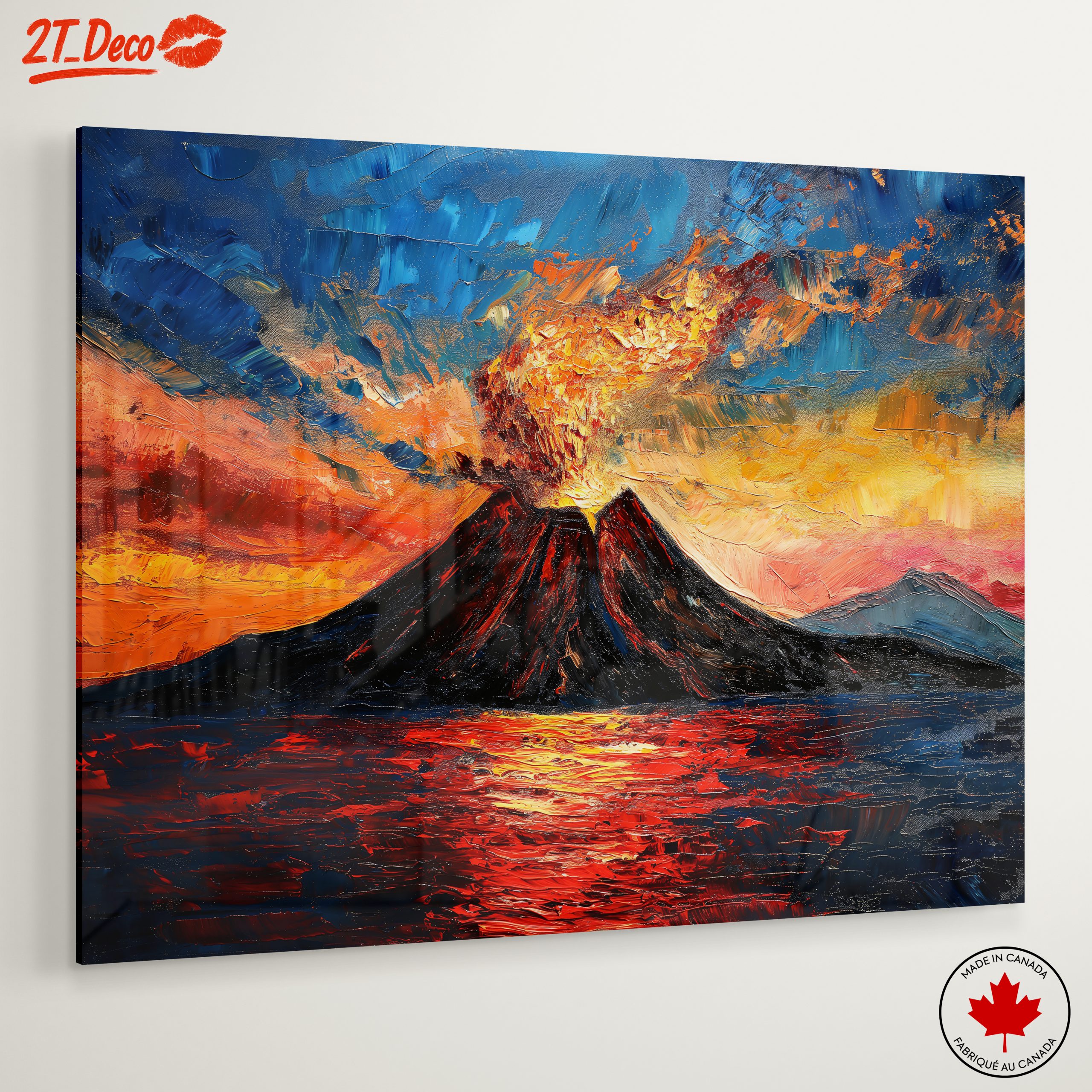 Abstract Volcano Landscape Art - Image 6