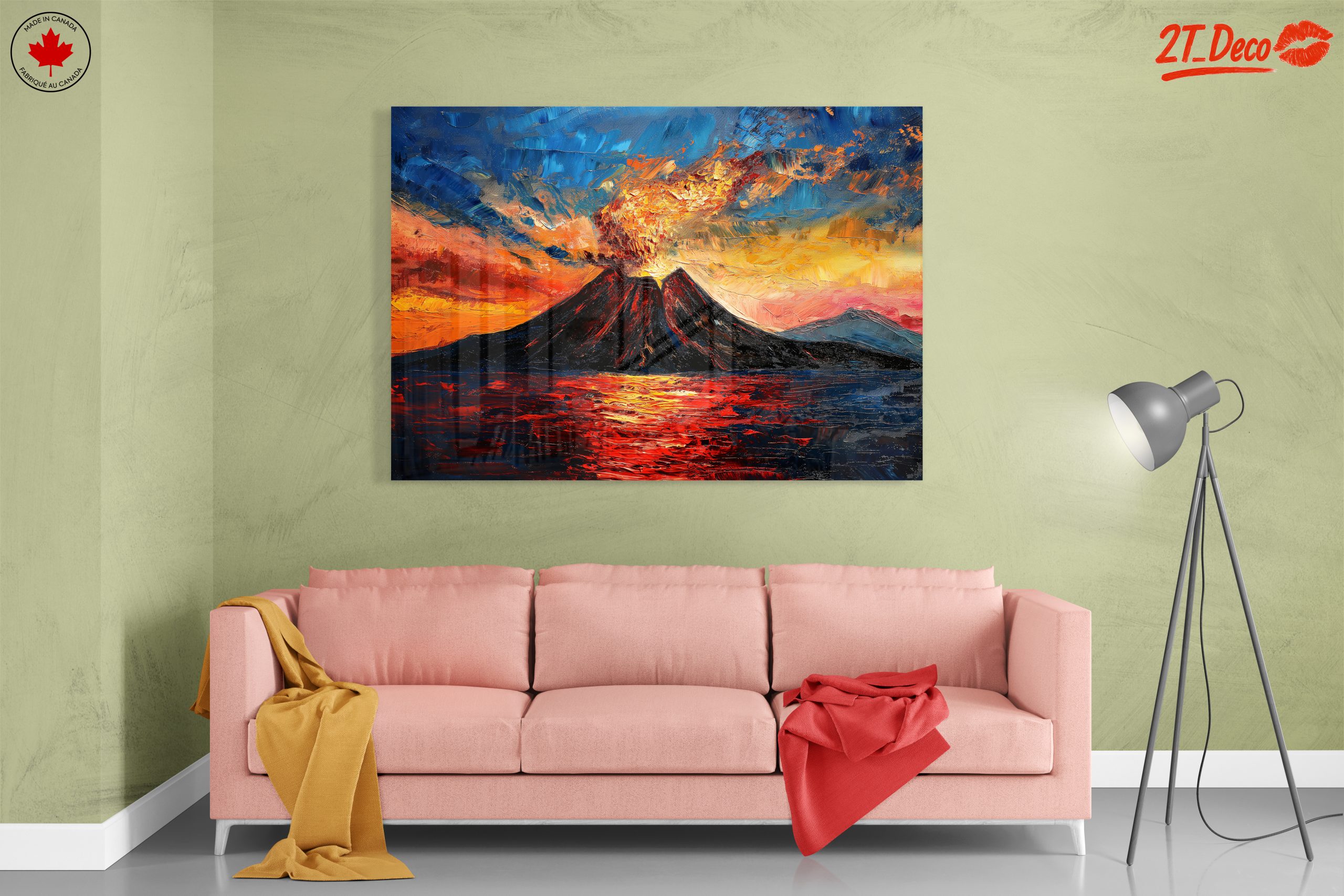 Abstract Volcano Landscape Art - Image 7
