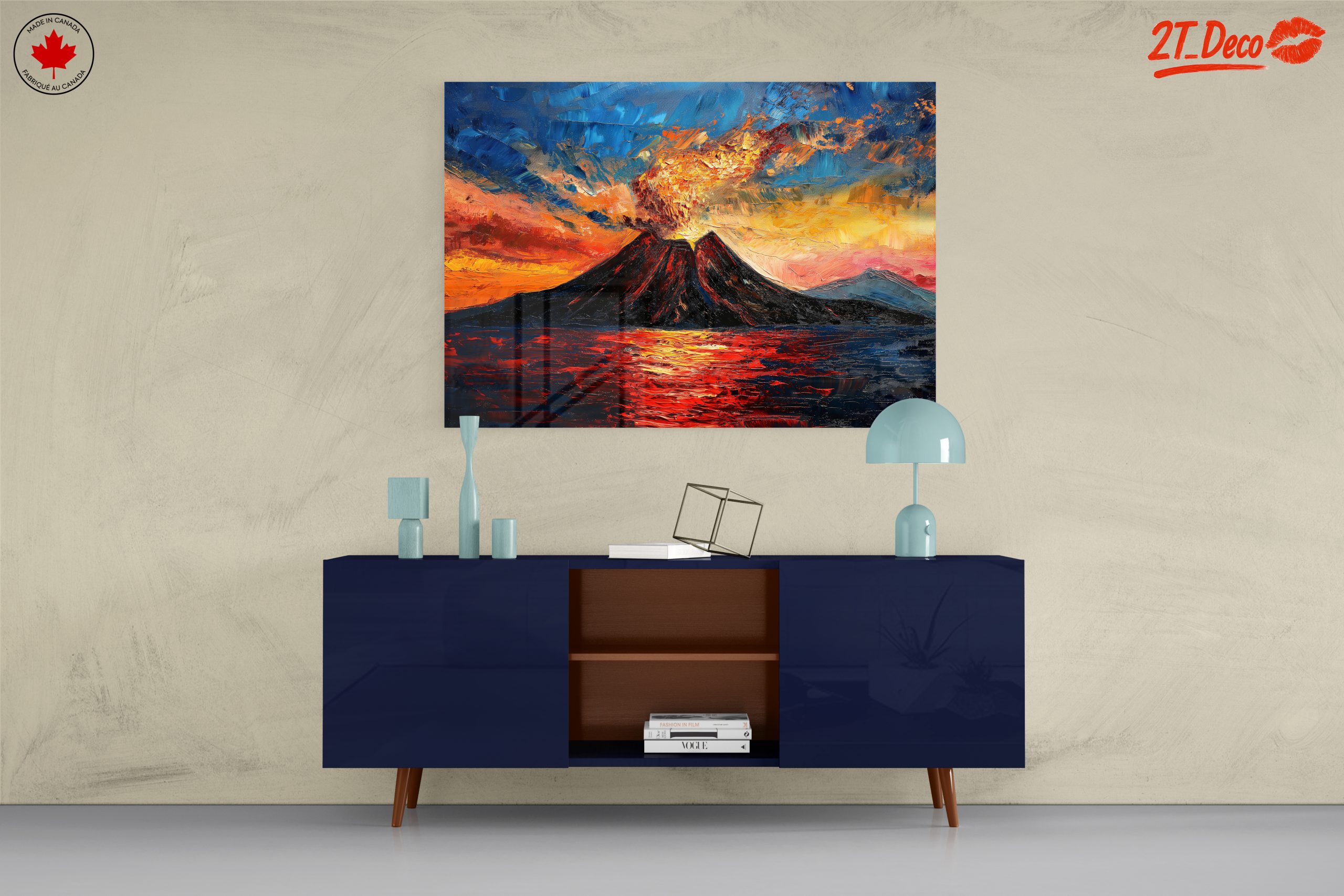 Abstract Volcano Landscape Art - Image 8