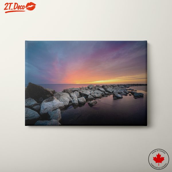 Stunning Rocky Shoreline at Sunset