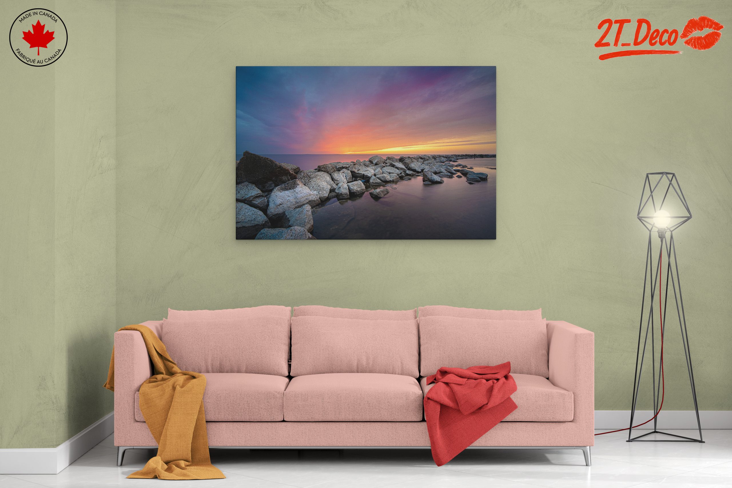 Stunning Rocky Shoreline at Sunset - Image 2