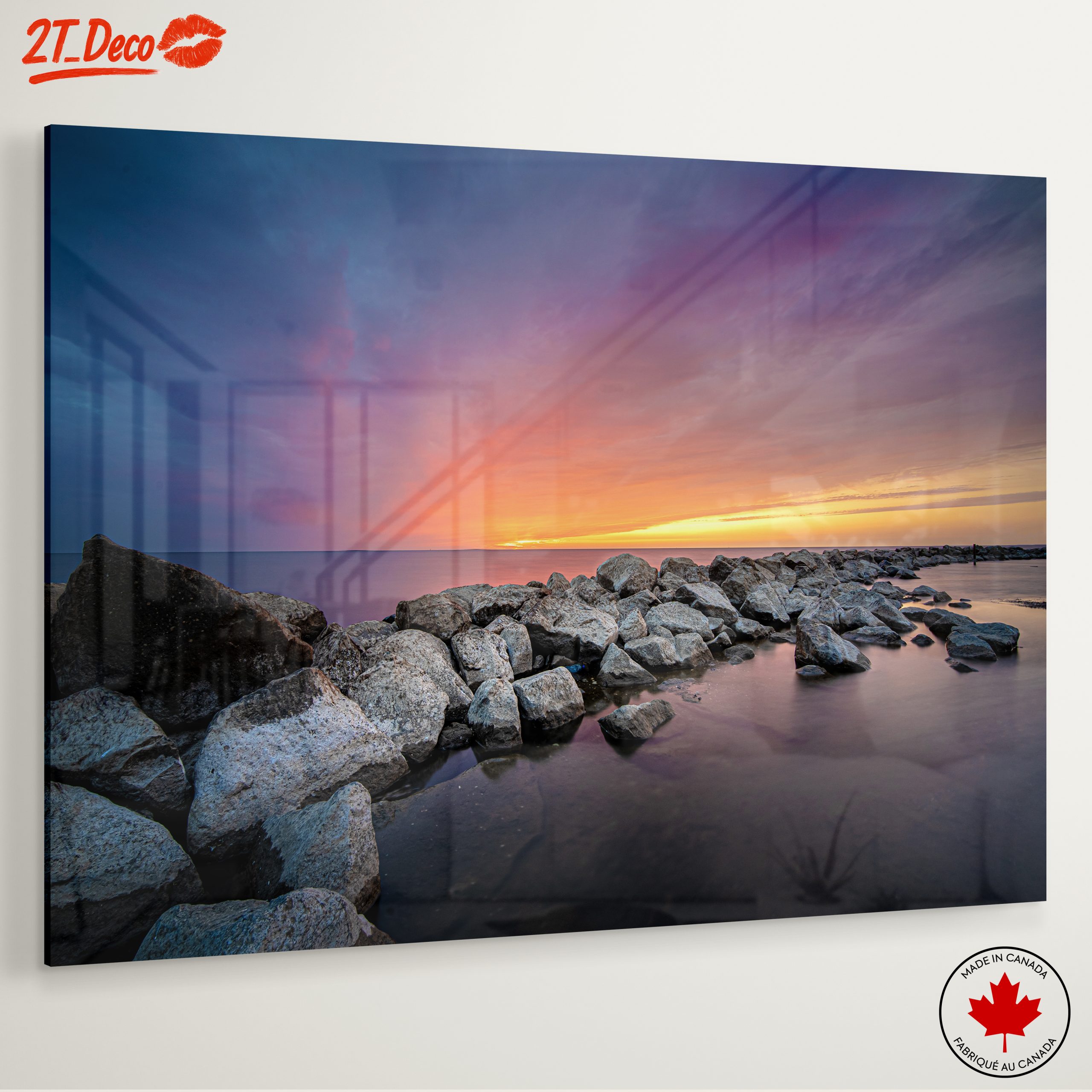 Stunning Rocky Shoreline at Sunset - Image 6