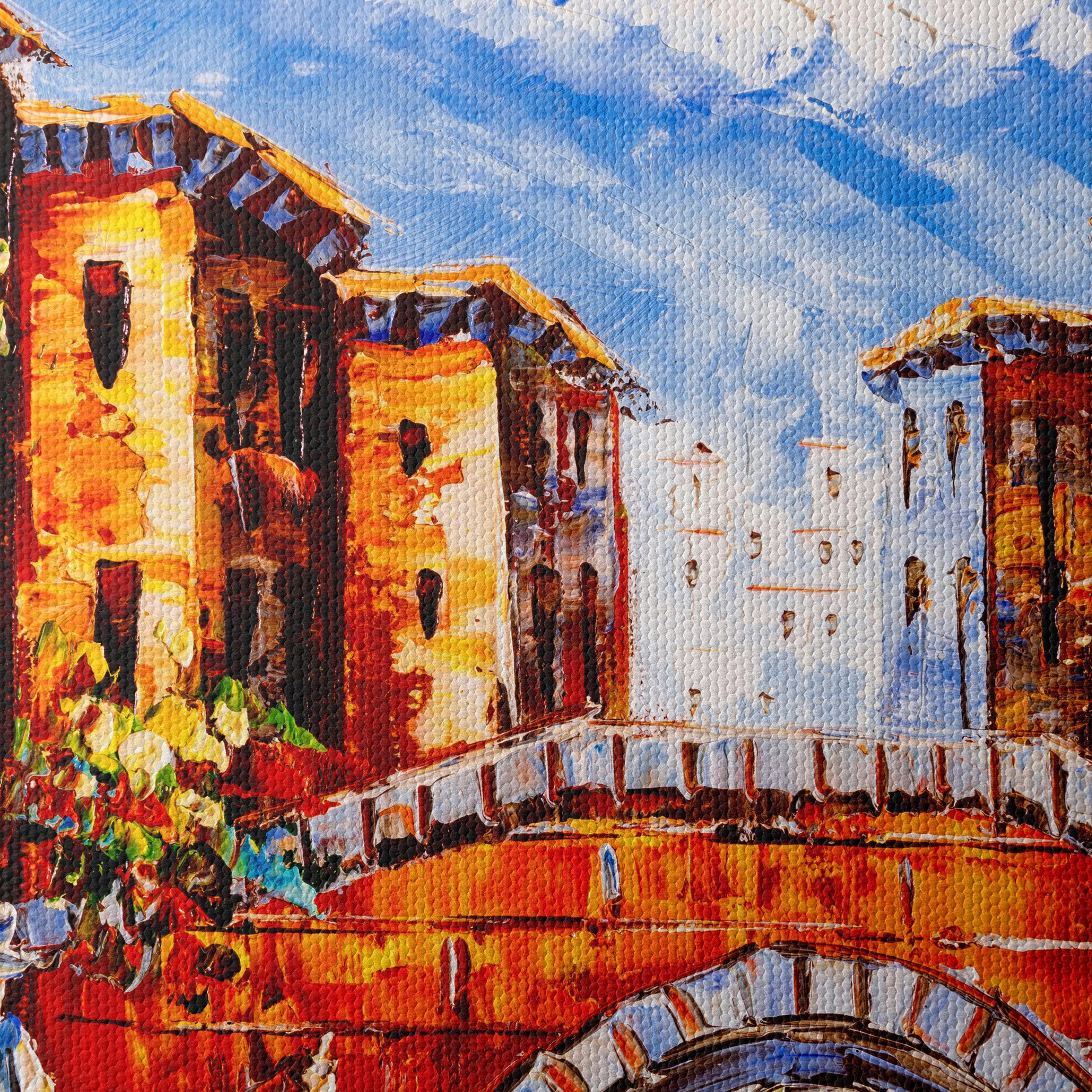 Vibrant City Scene with Bridge - Image 4