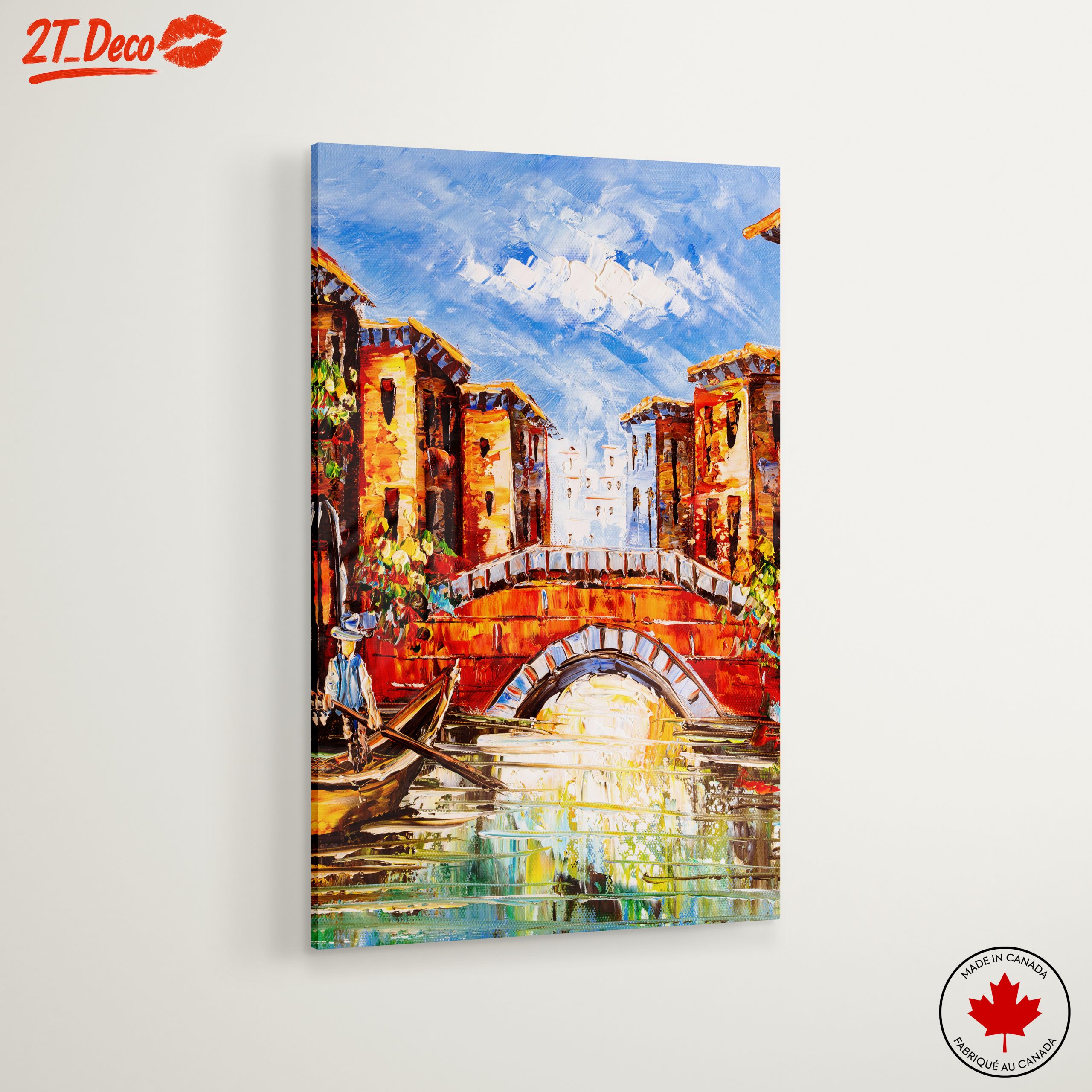 Vibrant City Scene with Bridge - Image 6