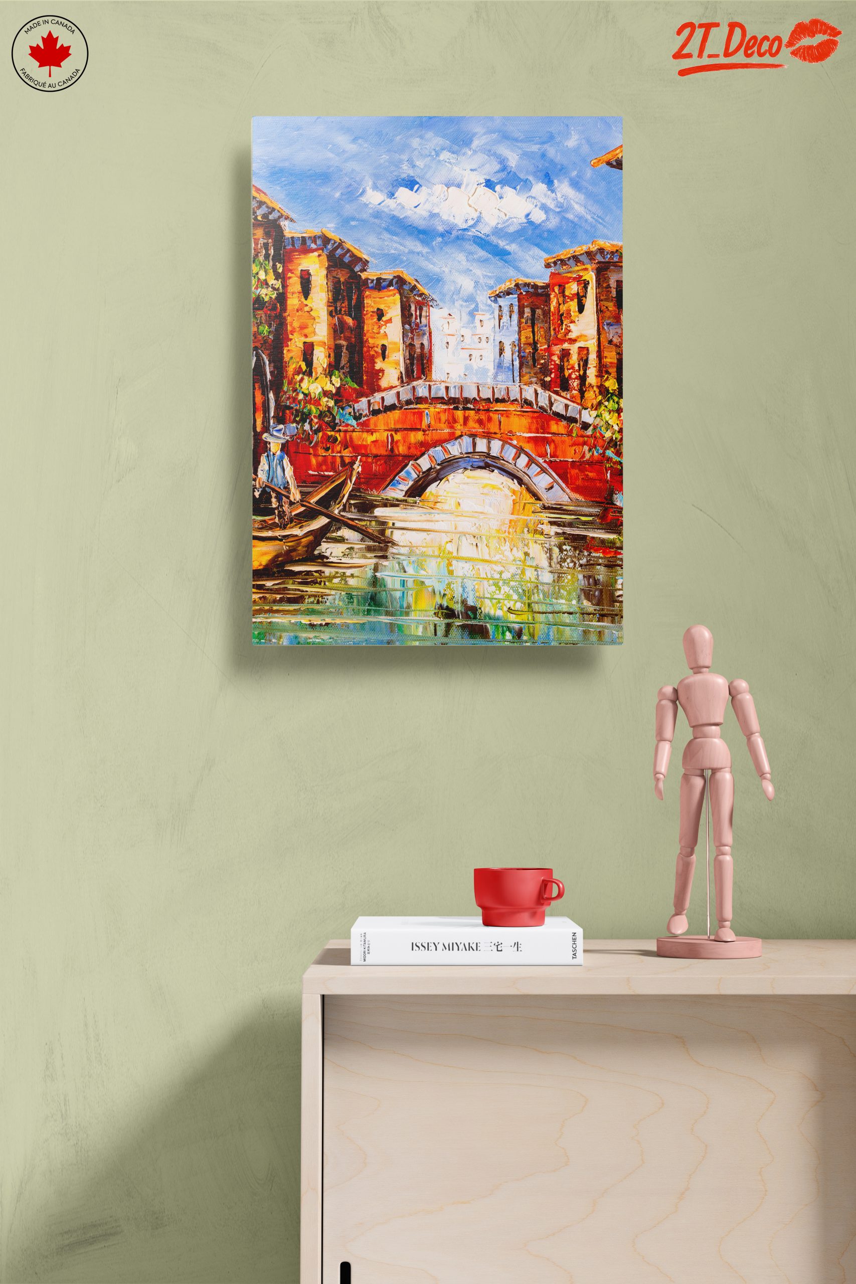Vibrant City Scene with Bridge - Image 14