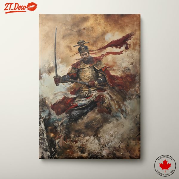Heroic Warrior Figure in Vibrant Action