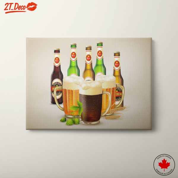 Stylish Beer Bottles and Glasses Arrangement
