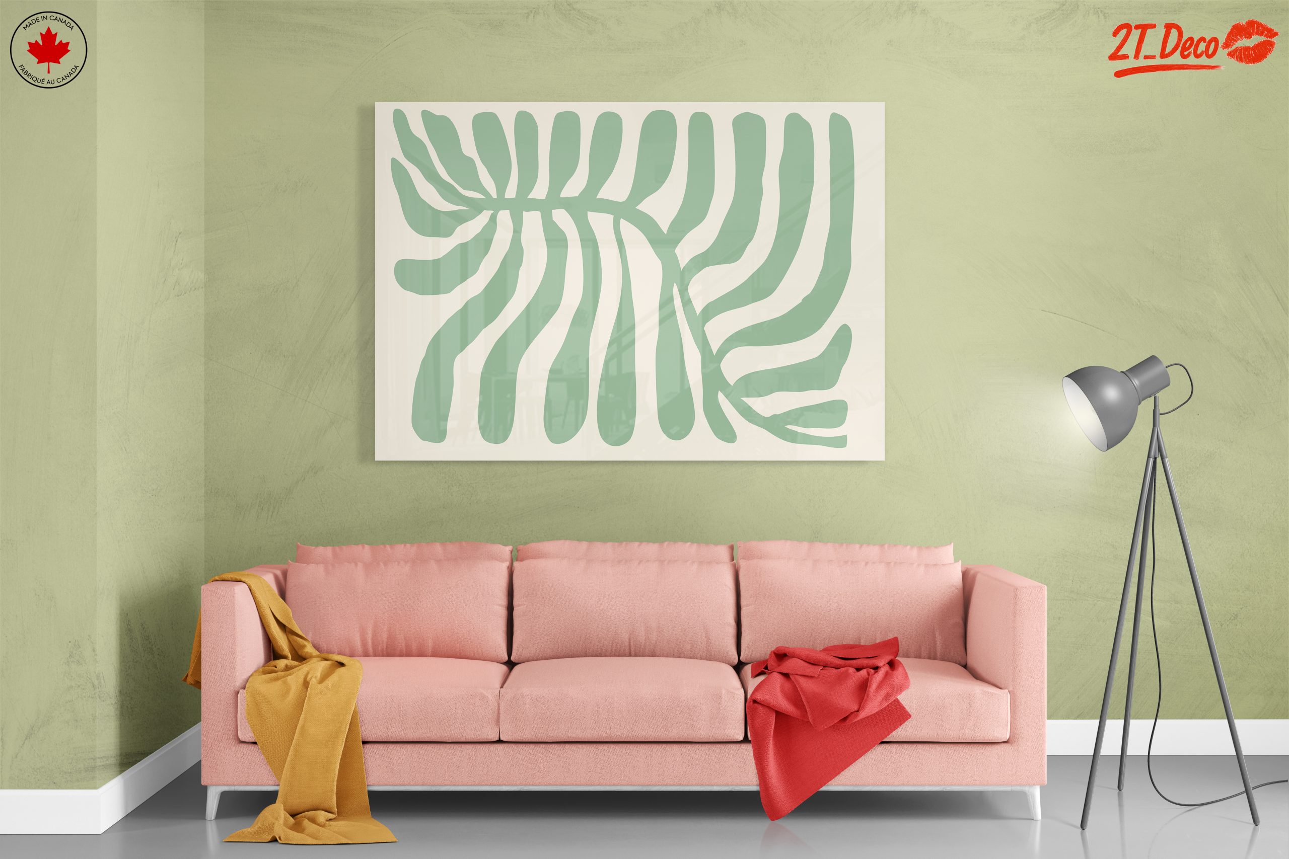 Stylized Botanical Green Leaf Artwork - Image 7