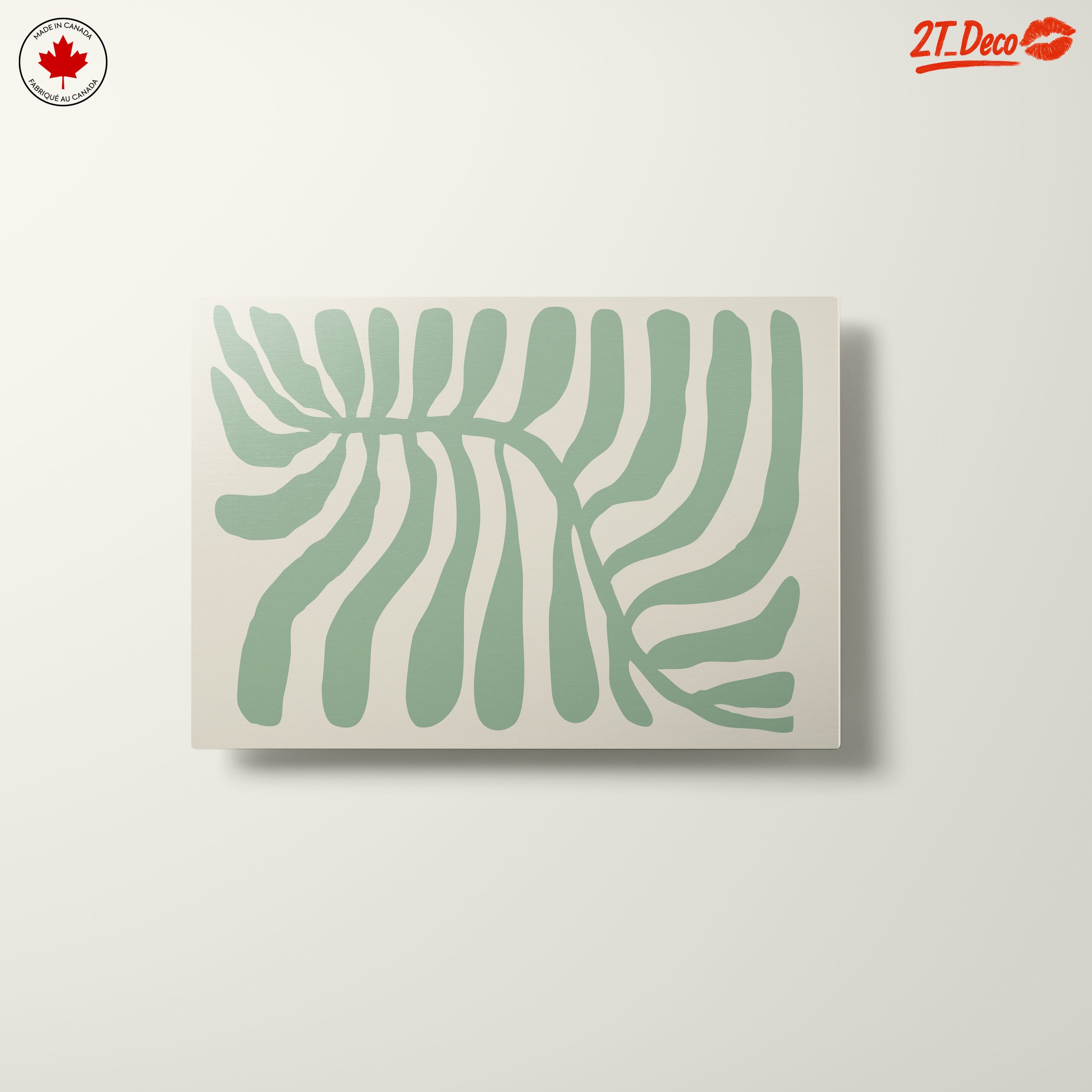 Stylized Botanical Green Leaf Artwork - Image 10