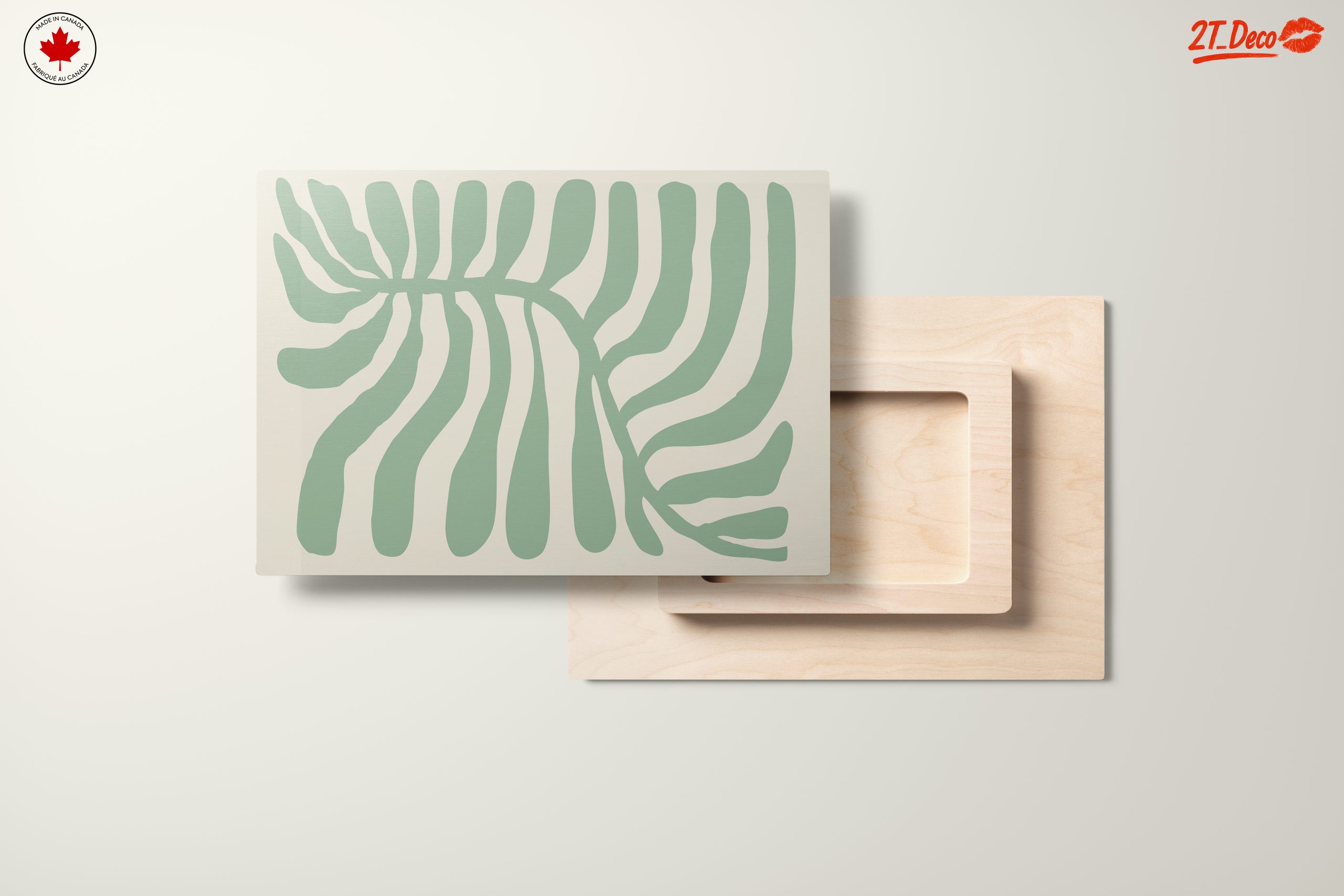 Stylized Botanical Green Leaf Artwork - Image 11