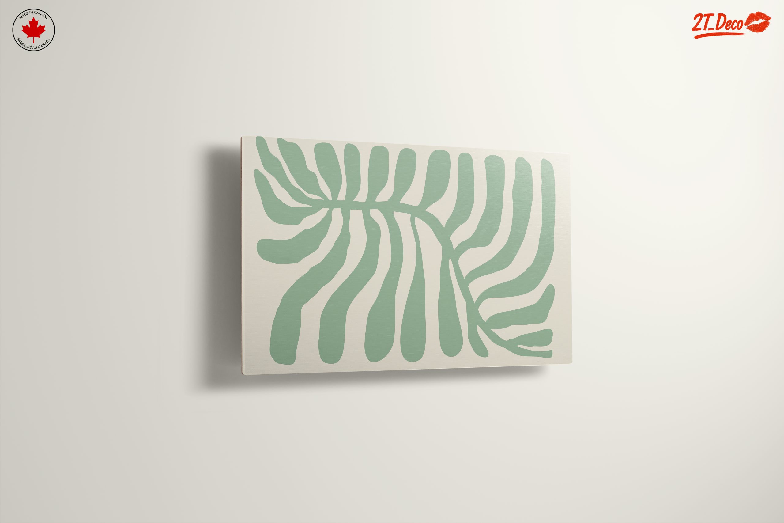 Stylized Botanical Green Leaf Artwork - Image 13