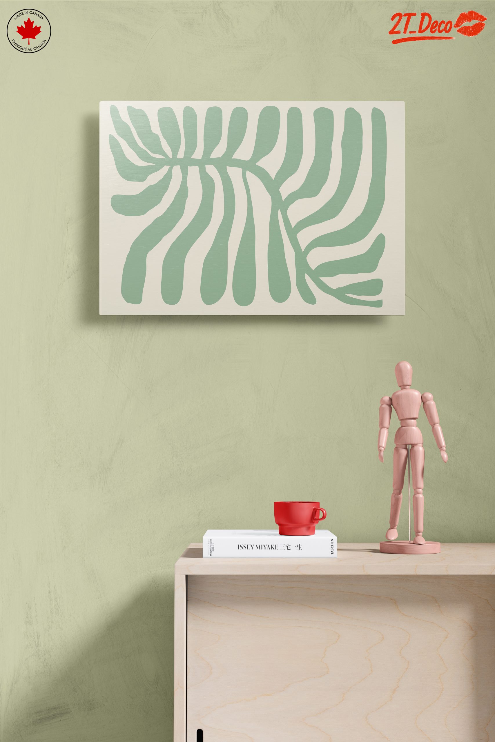 Stylized Botanical Green Leaf Artwork - Image 14