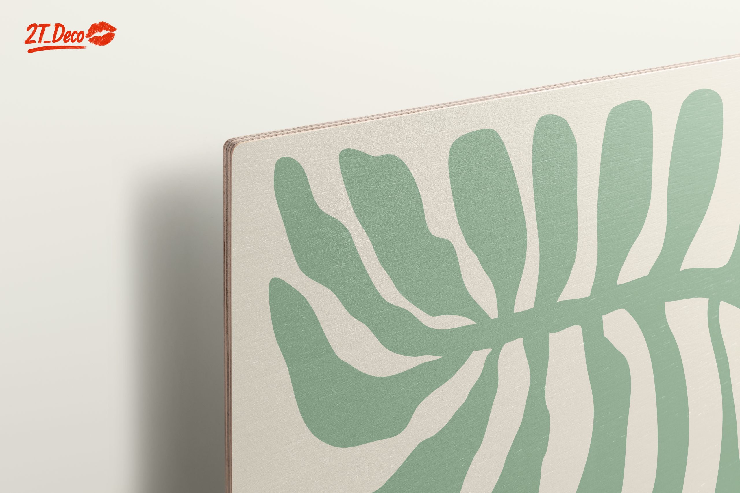 Stylized Botanical Green Leaf Artwork - Image 15