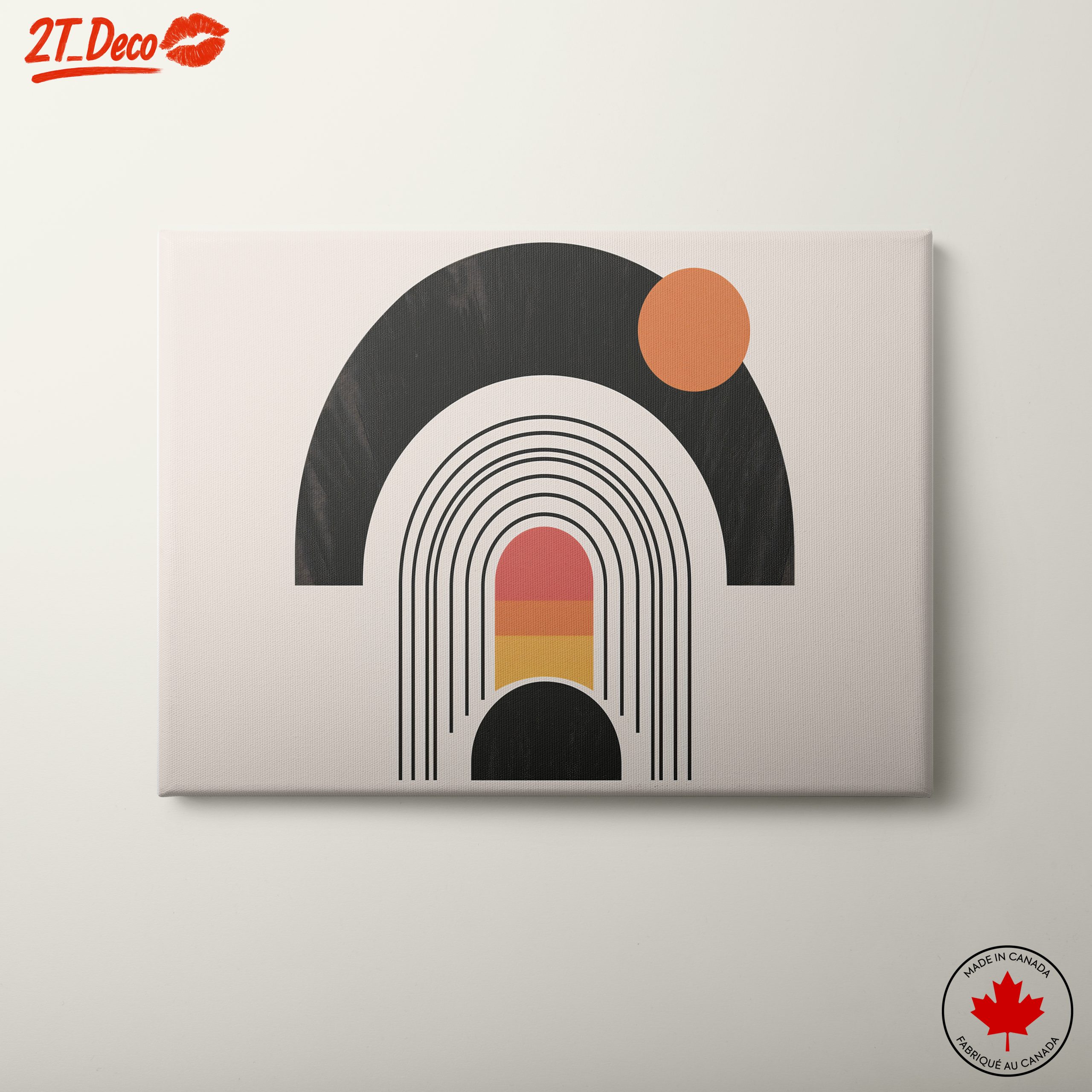 Geometric Abstract Art with Bold Colors