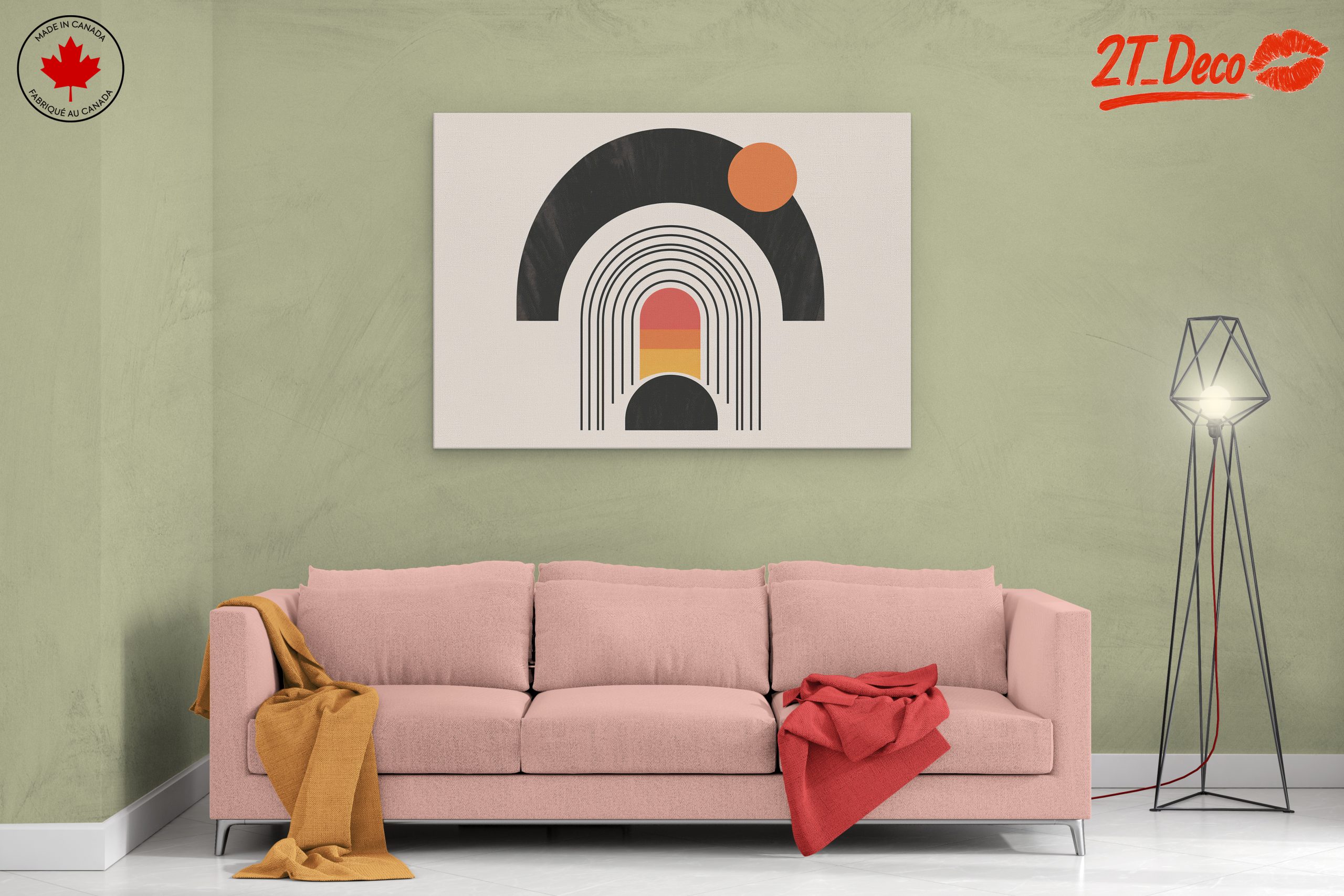 Geometric Abstract Art with Bold Colors - Image 2